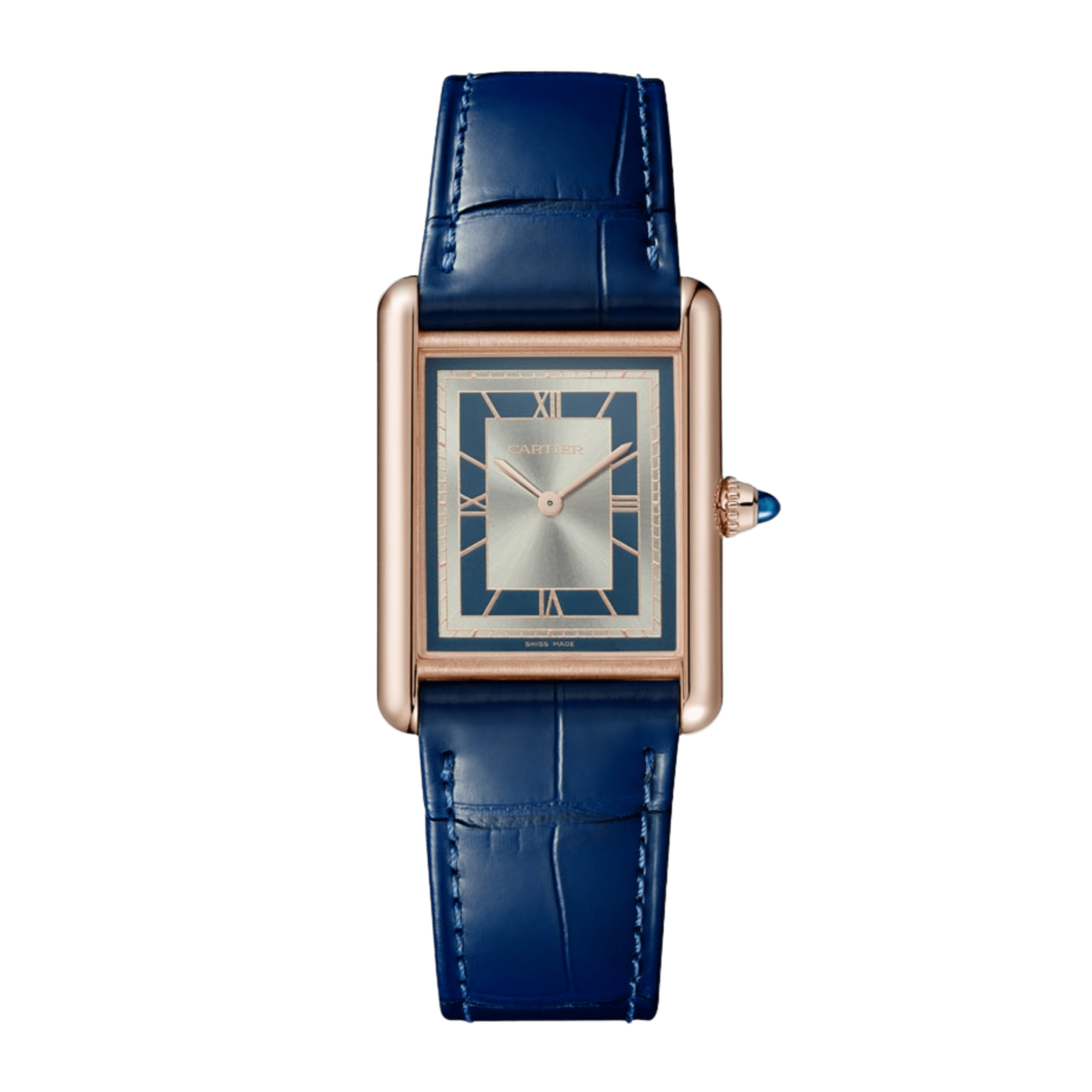 Tank Louis Rose Gold Blue Dial 34mm Product Image
