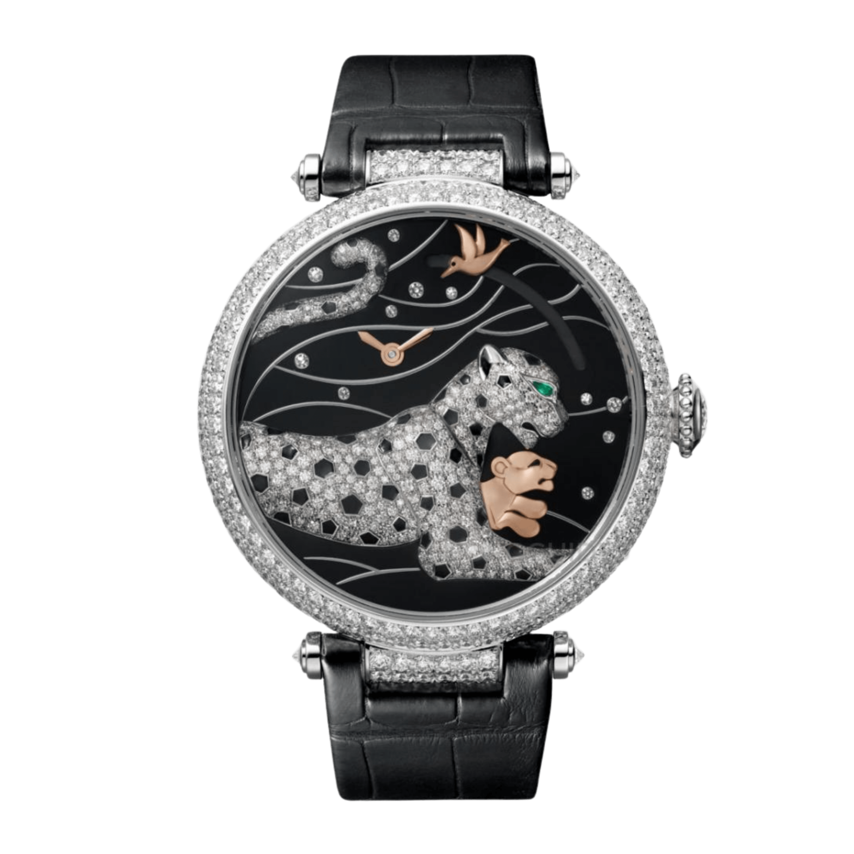 Panthère de Cartier White Gold Diamond Black Dial 42mm Product Image
