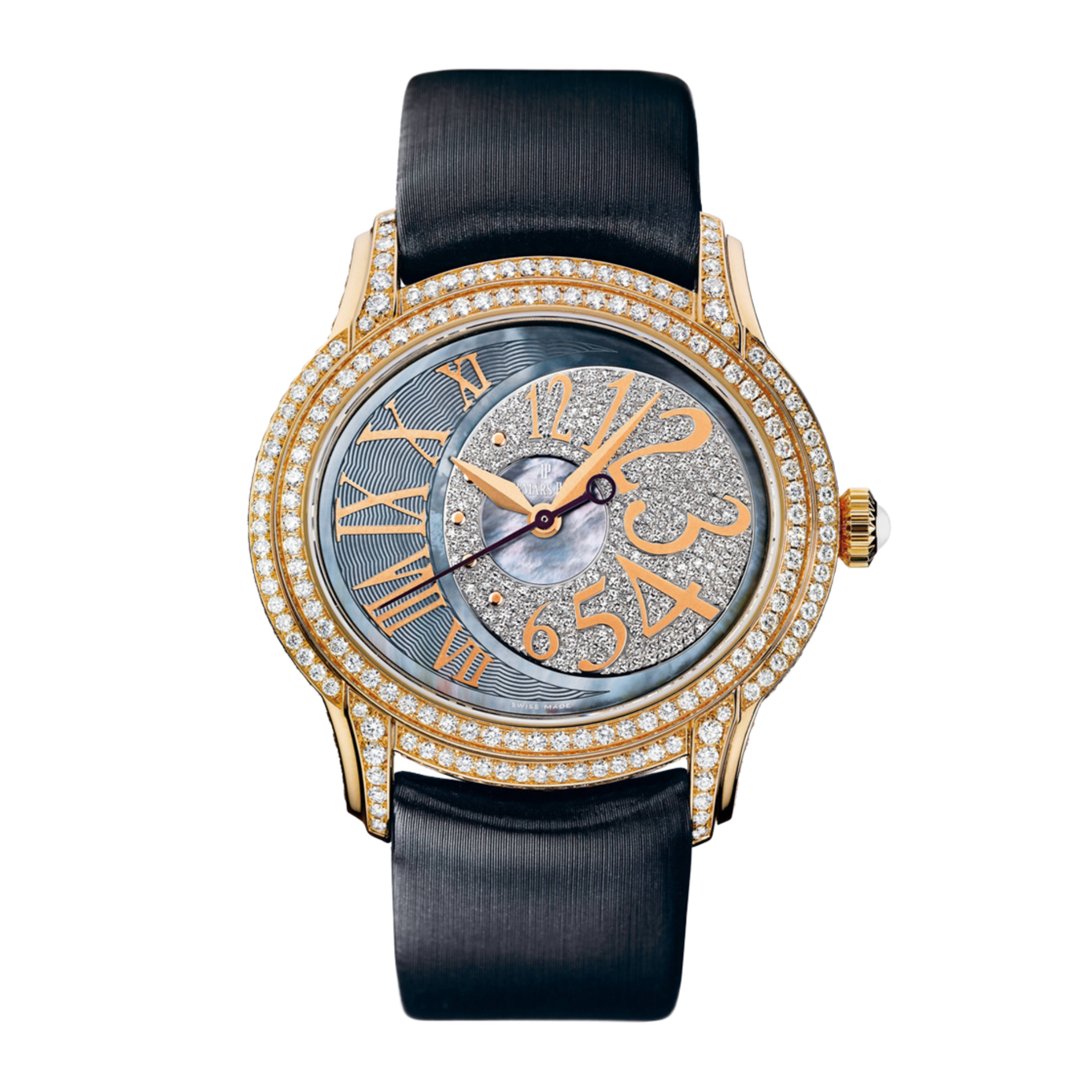 Audemars Piguet Millenary Rose Gold Black Mother of Pearl Dial