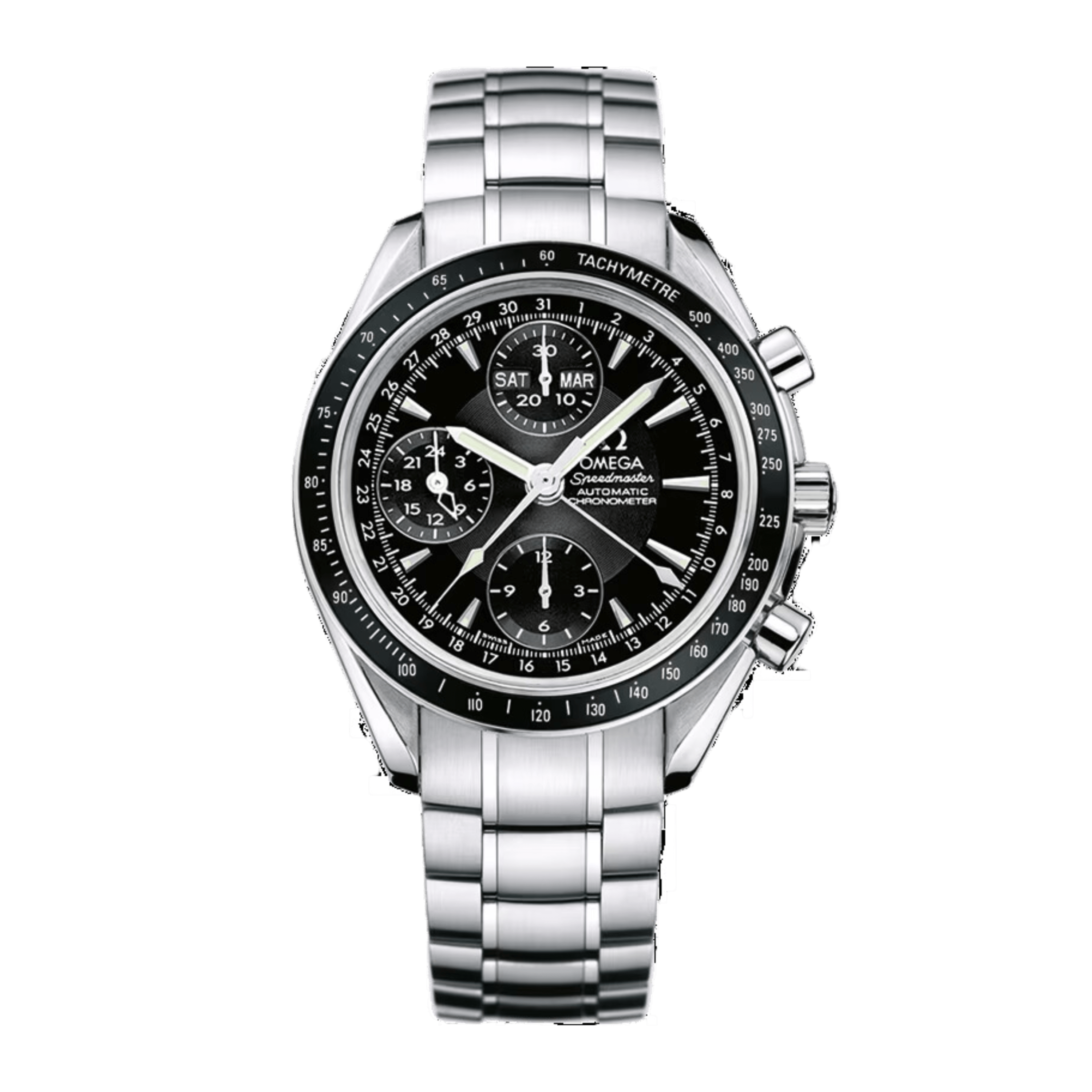 Omega Speedmaster Day-Date Steel Black Dial 40mm 3220.5 - Make an
