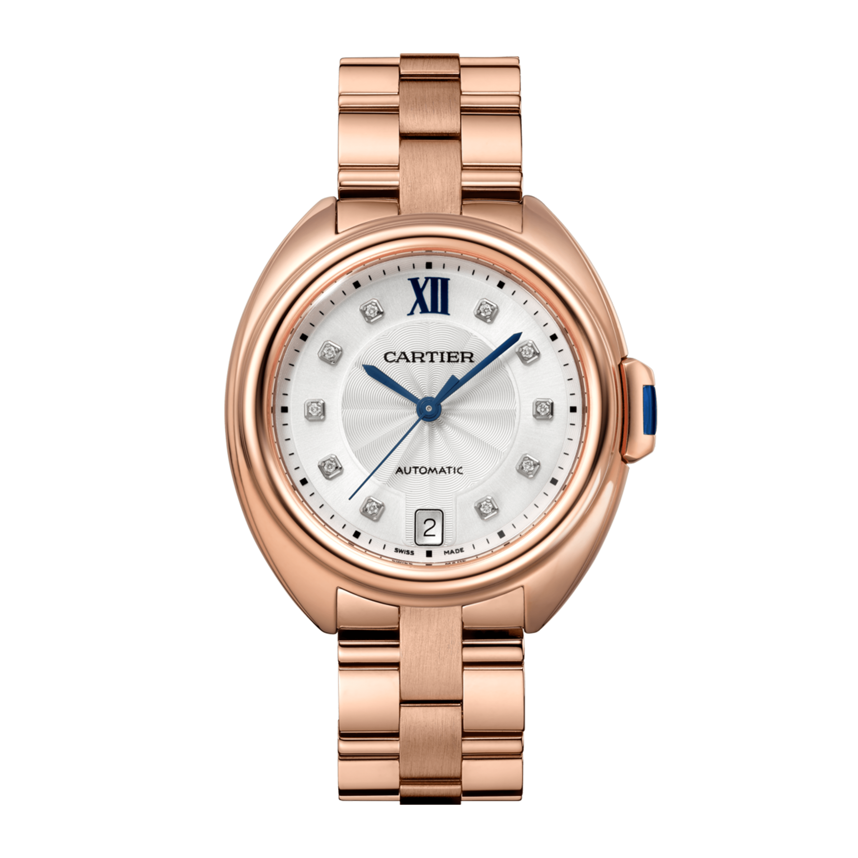 Cartier Clé de Cartier Rose Gold Silver Dial 35mm WJCL0033 - Make