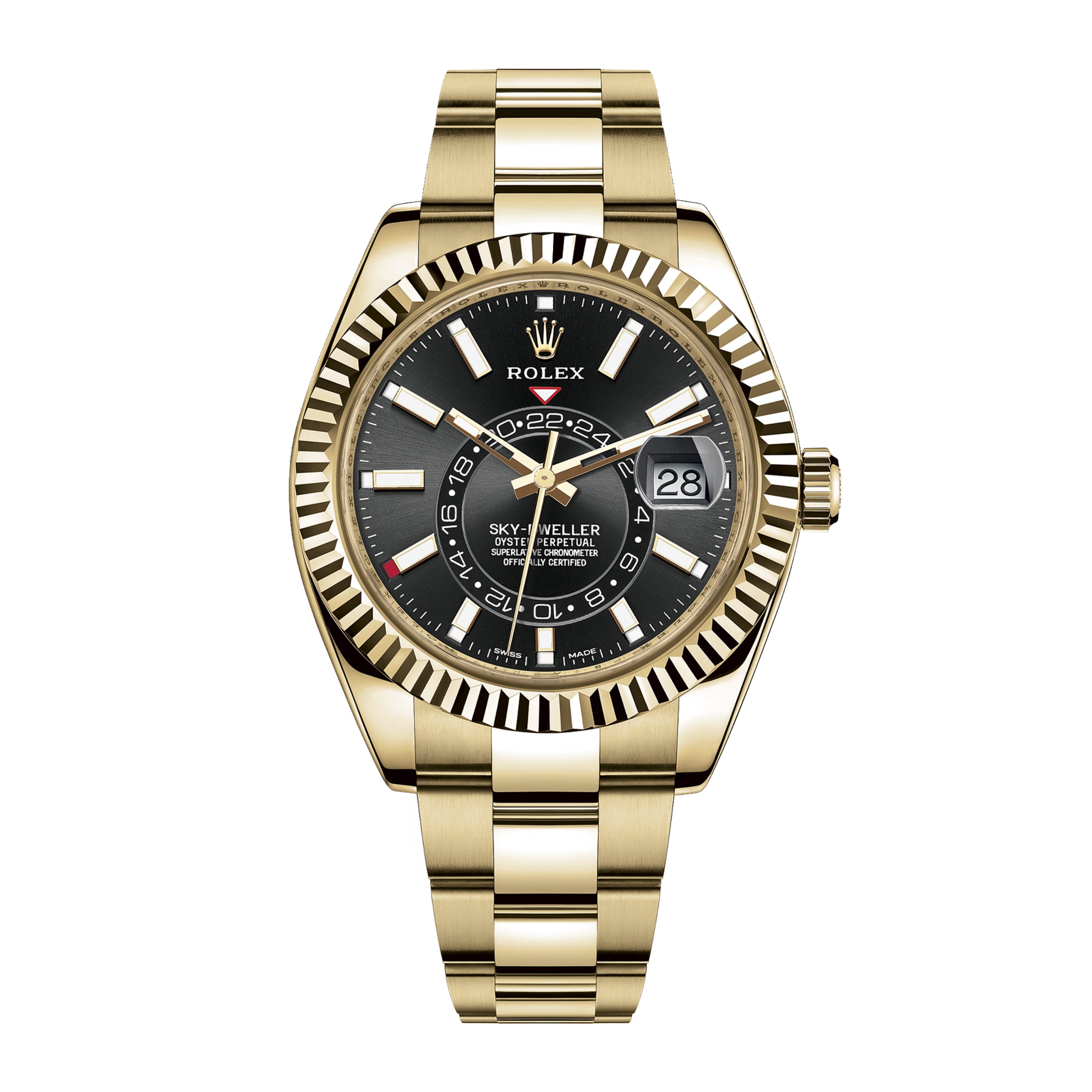 Rolex Sky-Dweller Yellow Gold Black Dial 42mm 326938-0004 Make