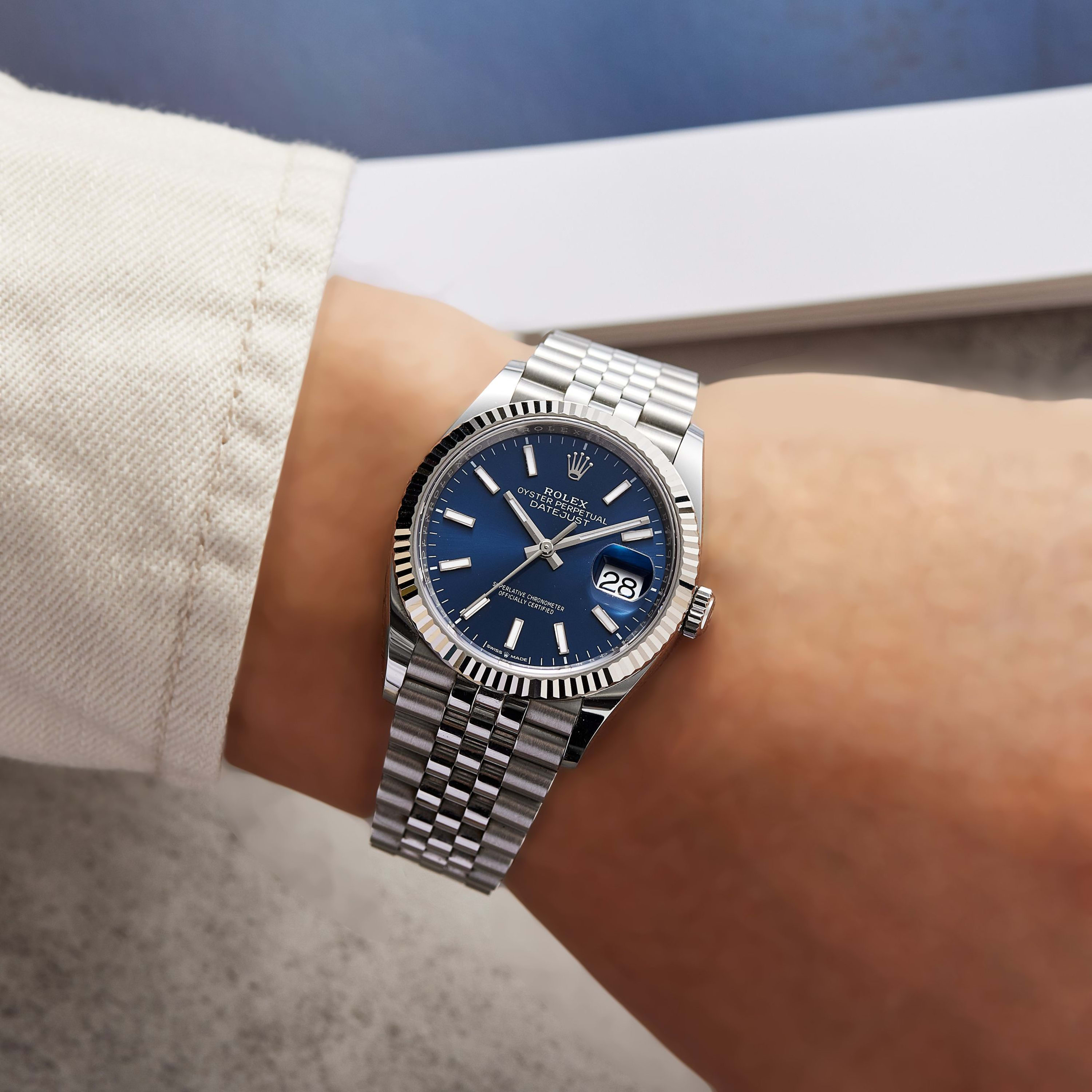 Rolex Datejust Steel Jubilee Blue Dial 36mm 126234-0017 Make an