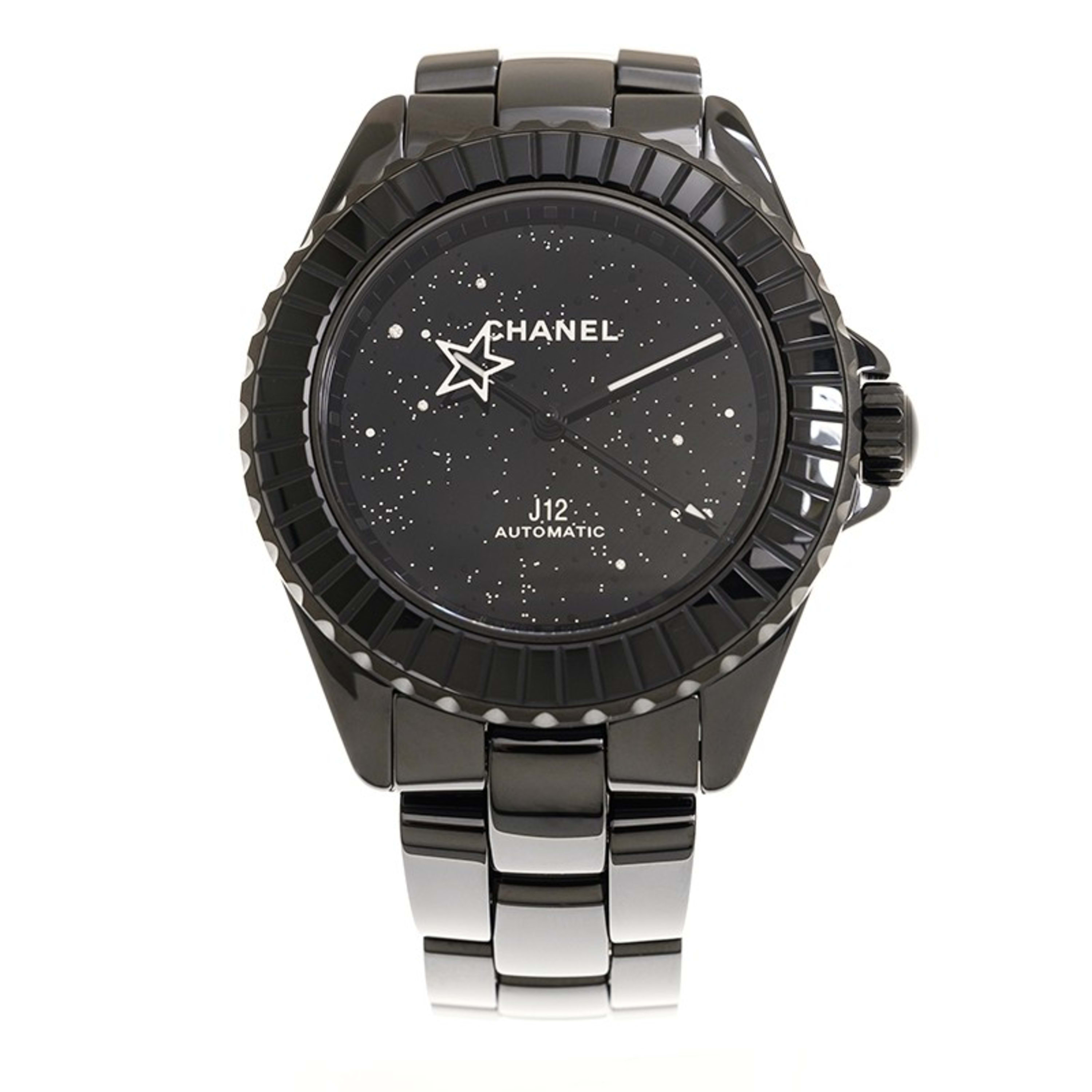 Chanel J12 Interstellar Ceramic Steel Black Dial 38mm H7989 - Make