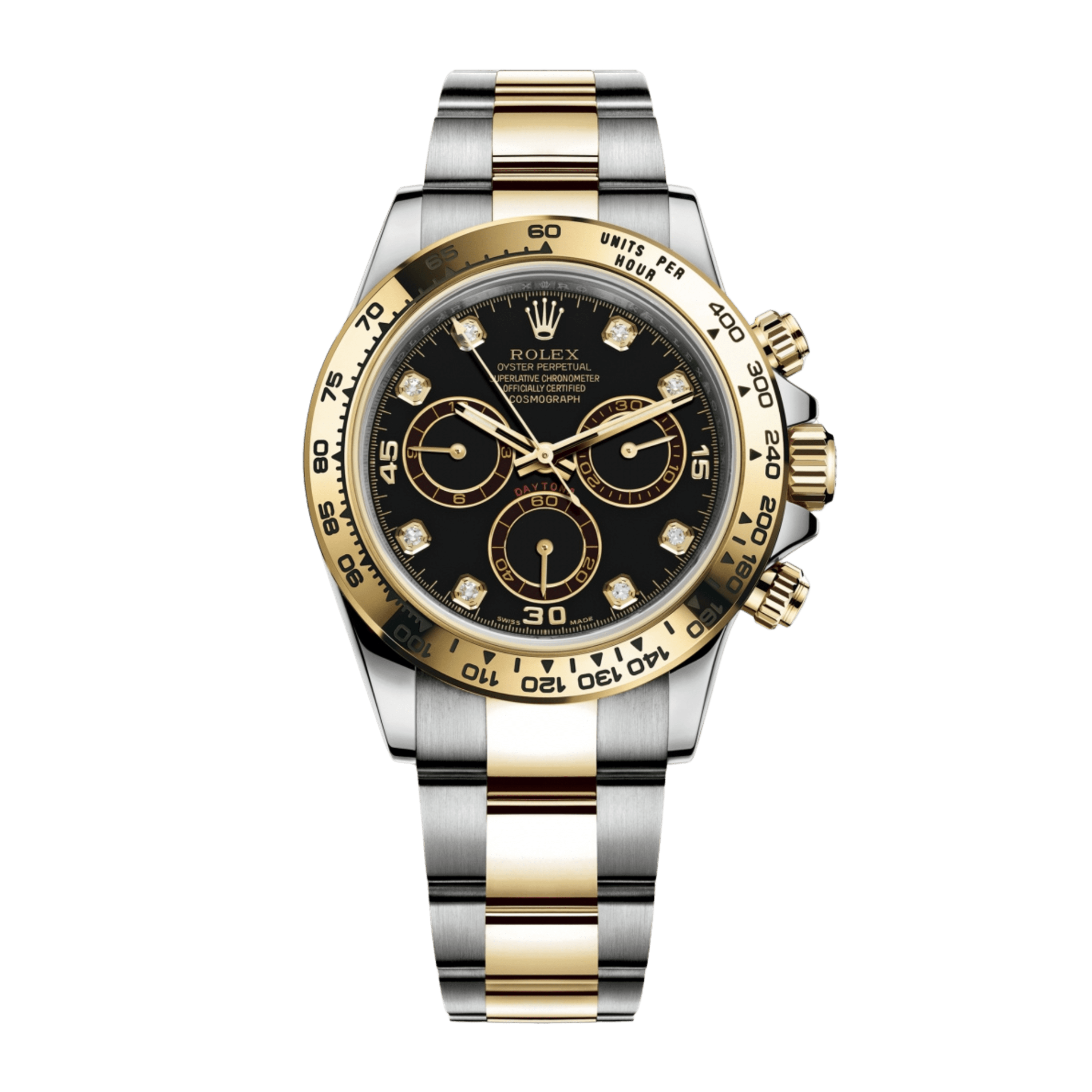 Rolex Daytona Yellow Gold Steel Black Dial 40mm 116503-0008