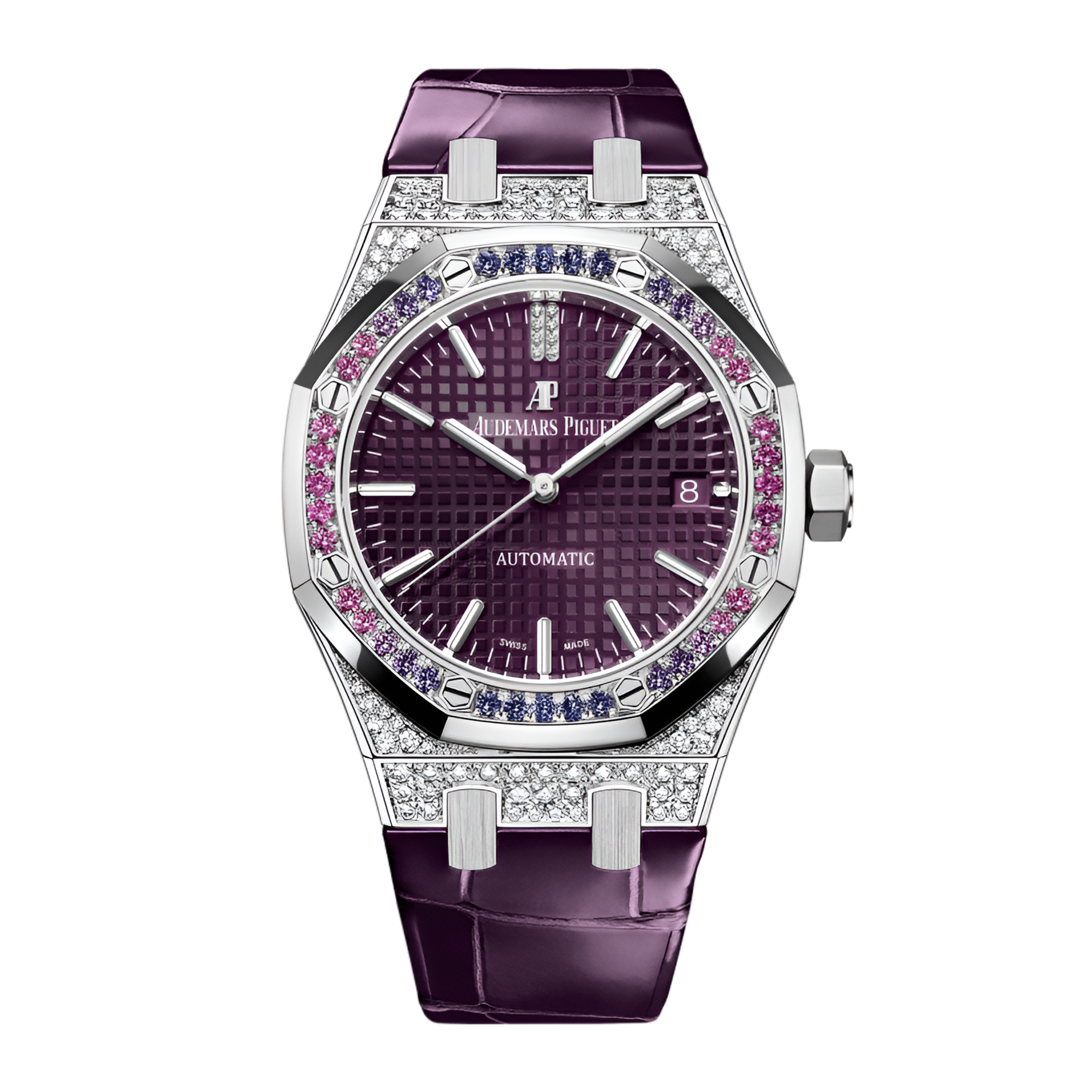 Audemars Piguet Royal Oak Selfwinding White Gold Diamond Purple