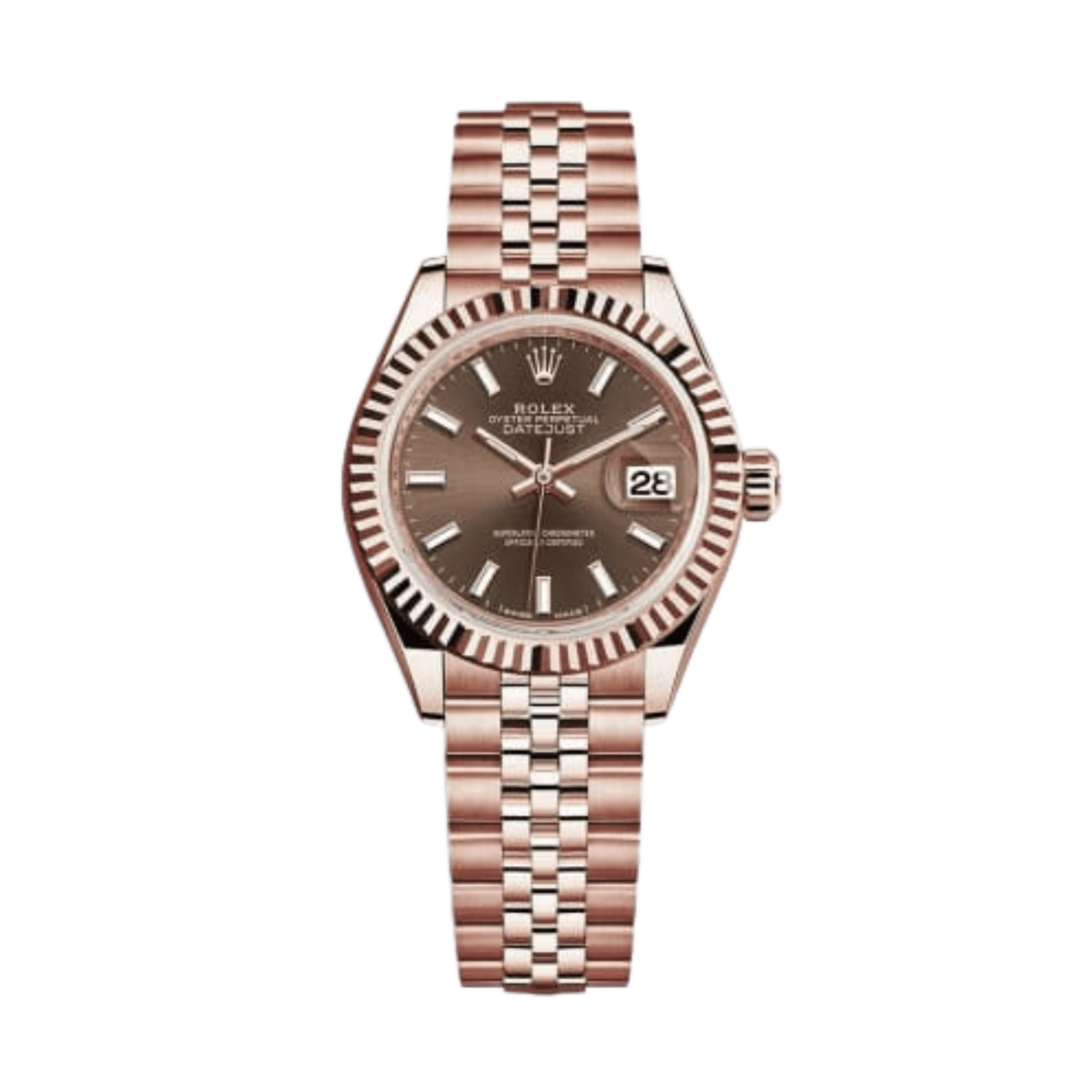 Rolex Lady-Datejust Rose Gold Chocolate Dial 28mm 279165-0008