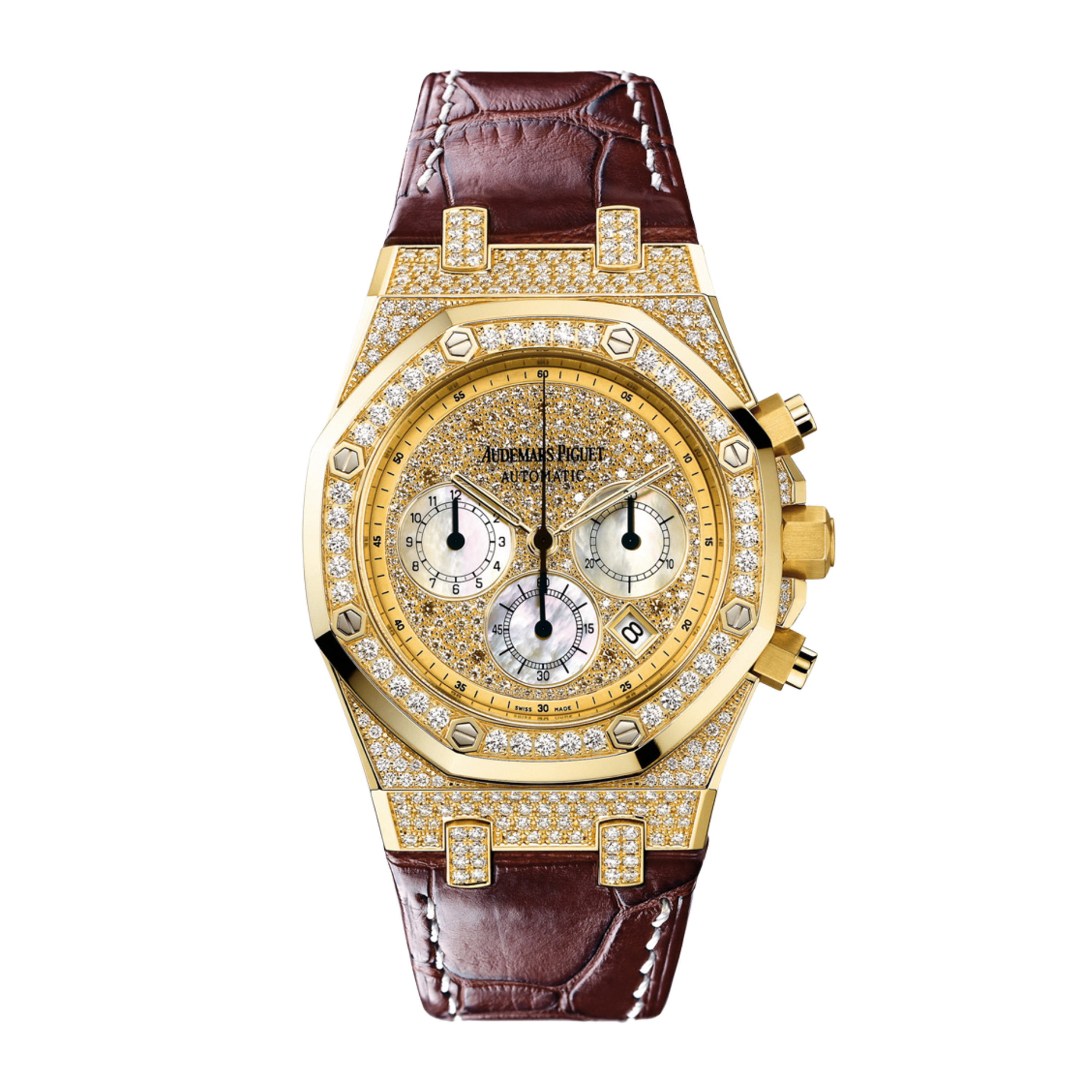 Audemars Piguet Royal Oak Chronograph White Gold Diamond Paved