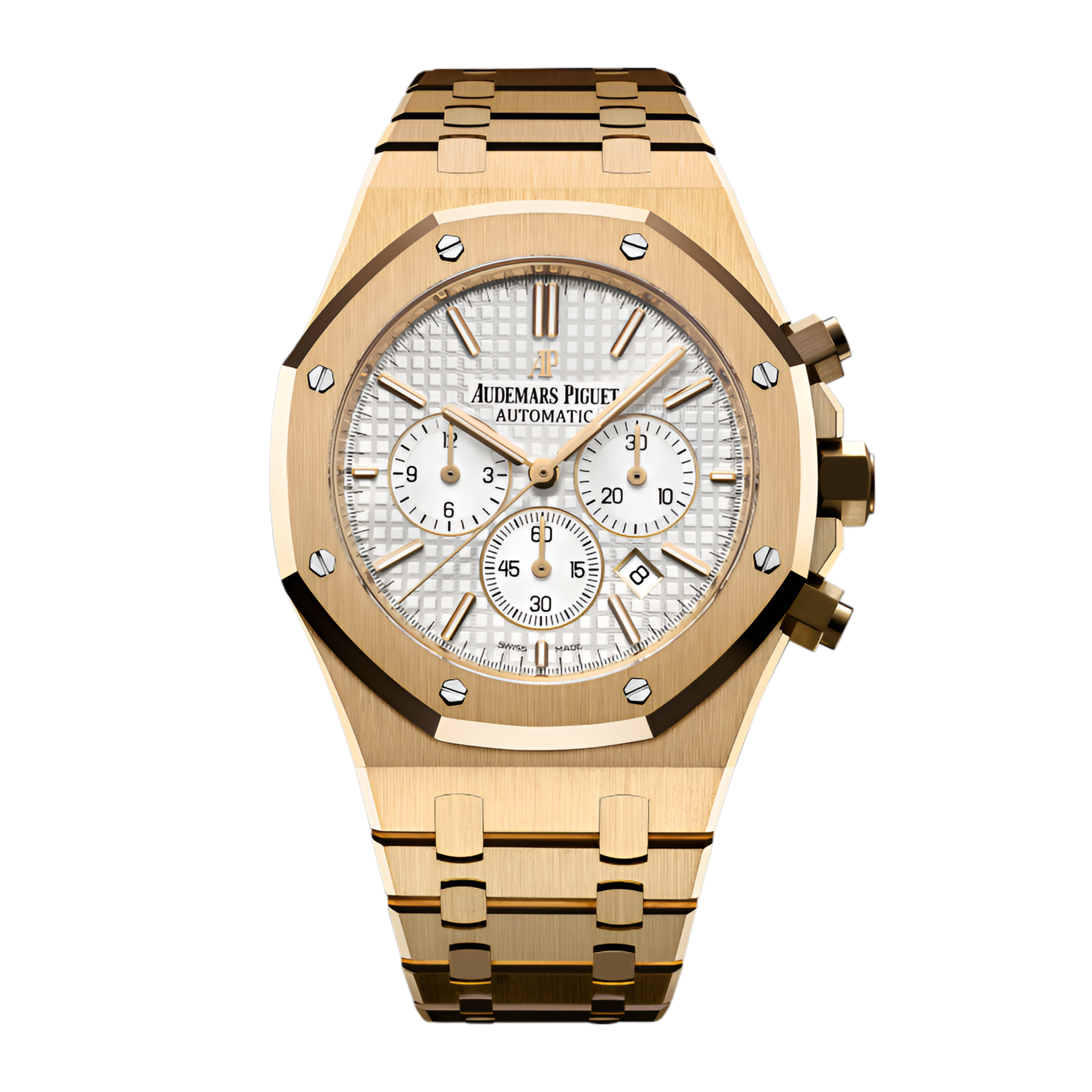 Audemars Piguet Royal Oak Chronograph Yellow Gold Silver Dial 38mm