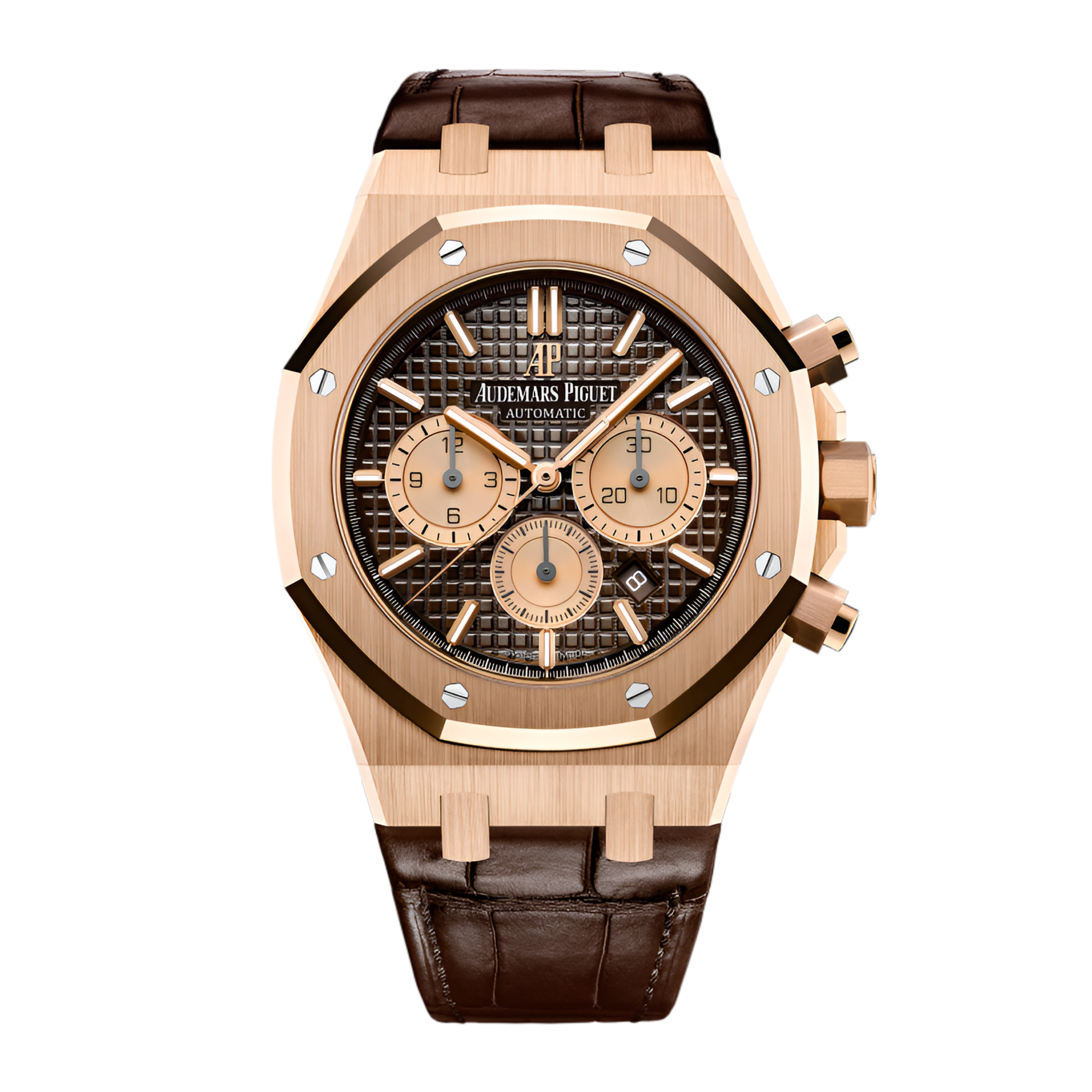 Audemars Piguet Royal Oak Chronograph Rose Gold Brown Dial 41mm