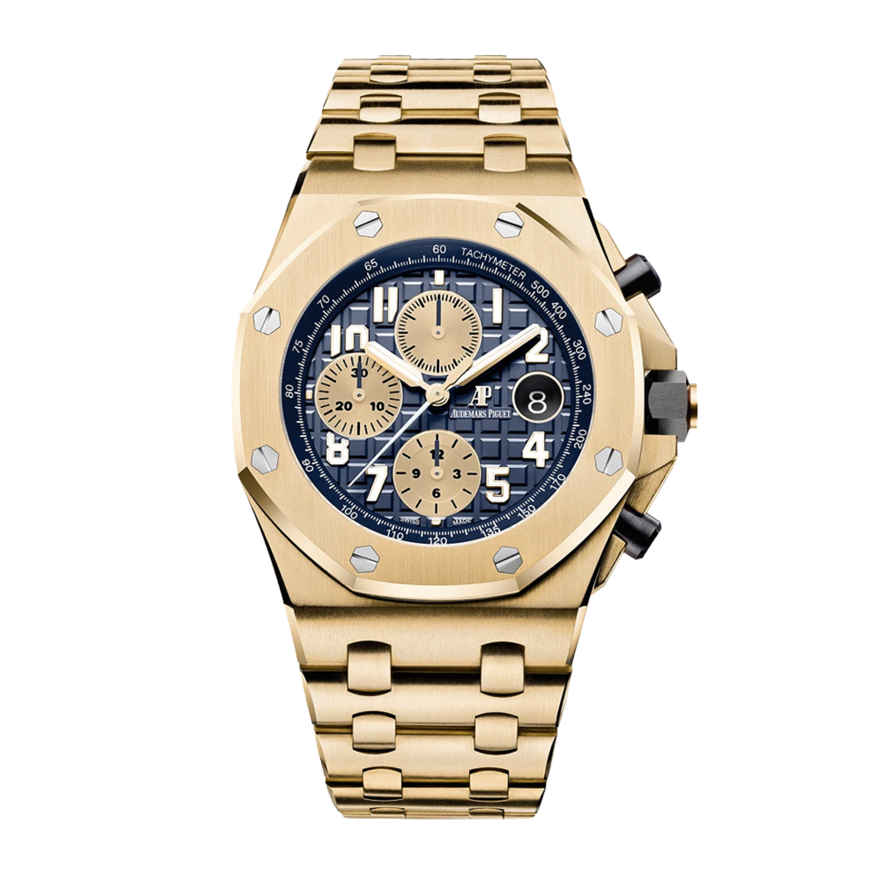 Audemars Piguet Royal Oak Offshore Yellow Gold Blue Dial 42mm