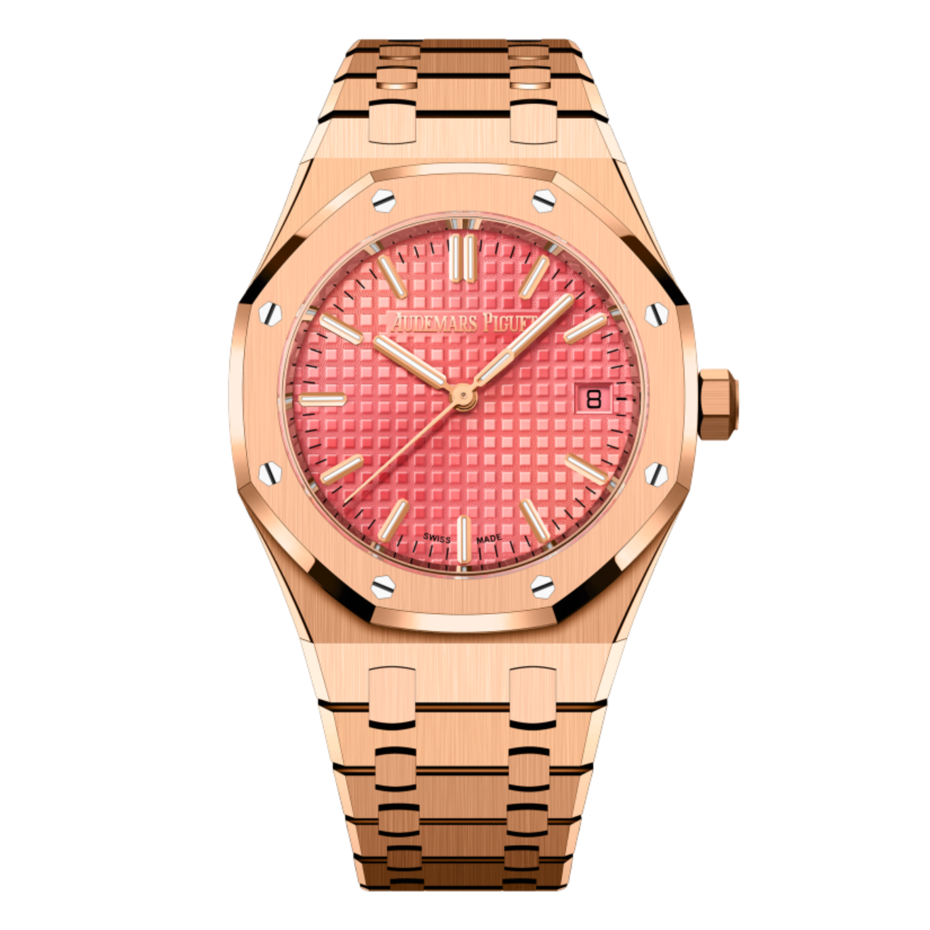 アルティメットウォーマー 〈 ピンク 〉 Audemars Piguet Royal Oak Selfwinding Rose Gold Pink Dial 34mm