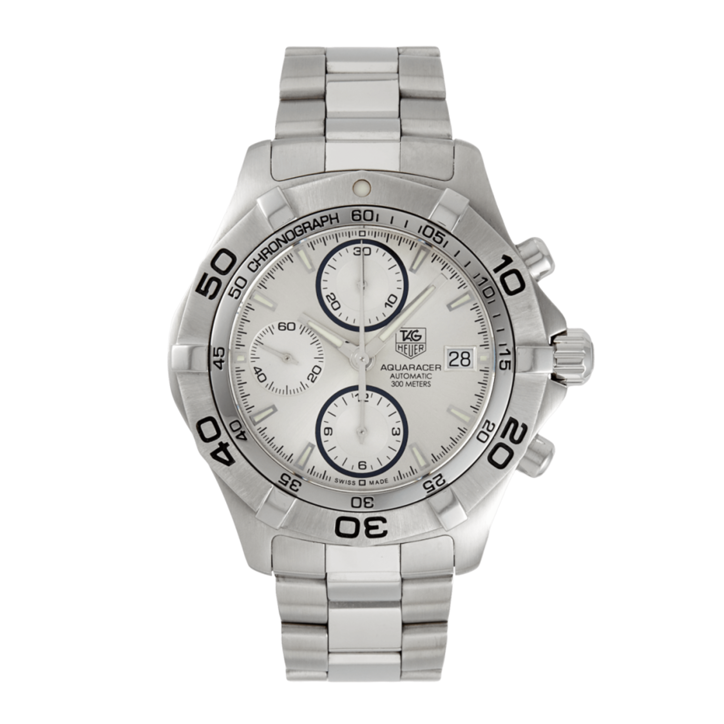 Tag Heuer Aquaracer Chronograph Steel White Dial 41mm CAF2111