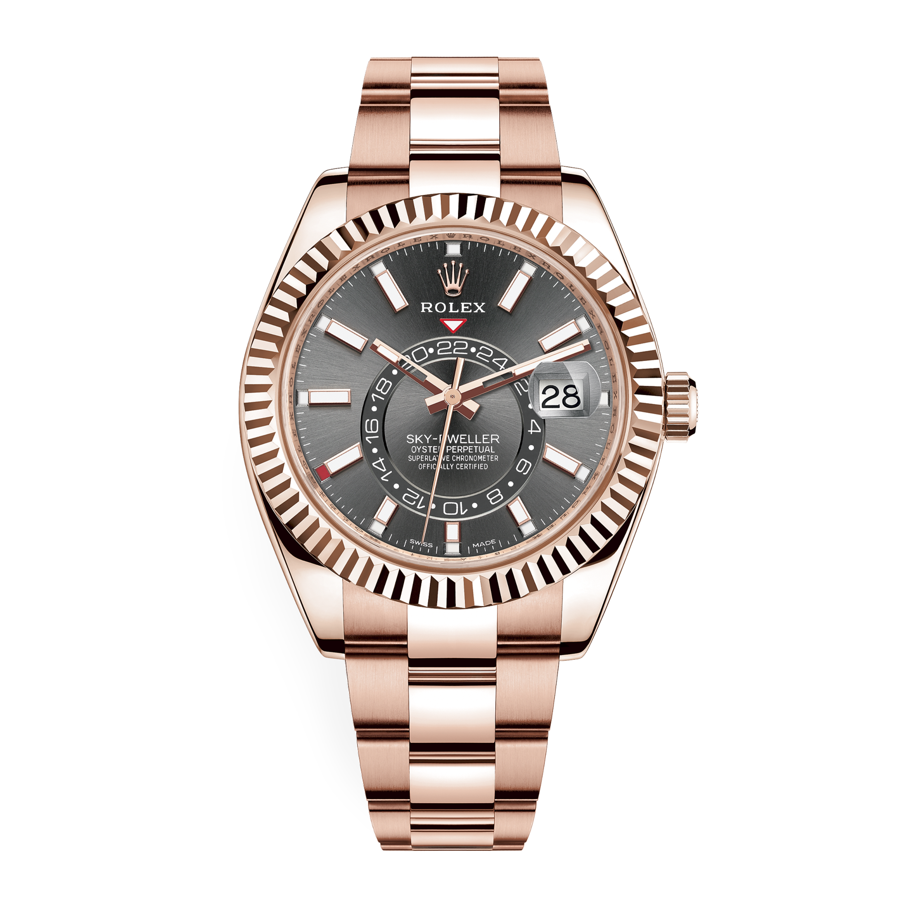 Rolex Sky-Dweller Rose Gold Grey Dial 42mm 326935-0007 Make an