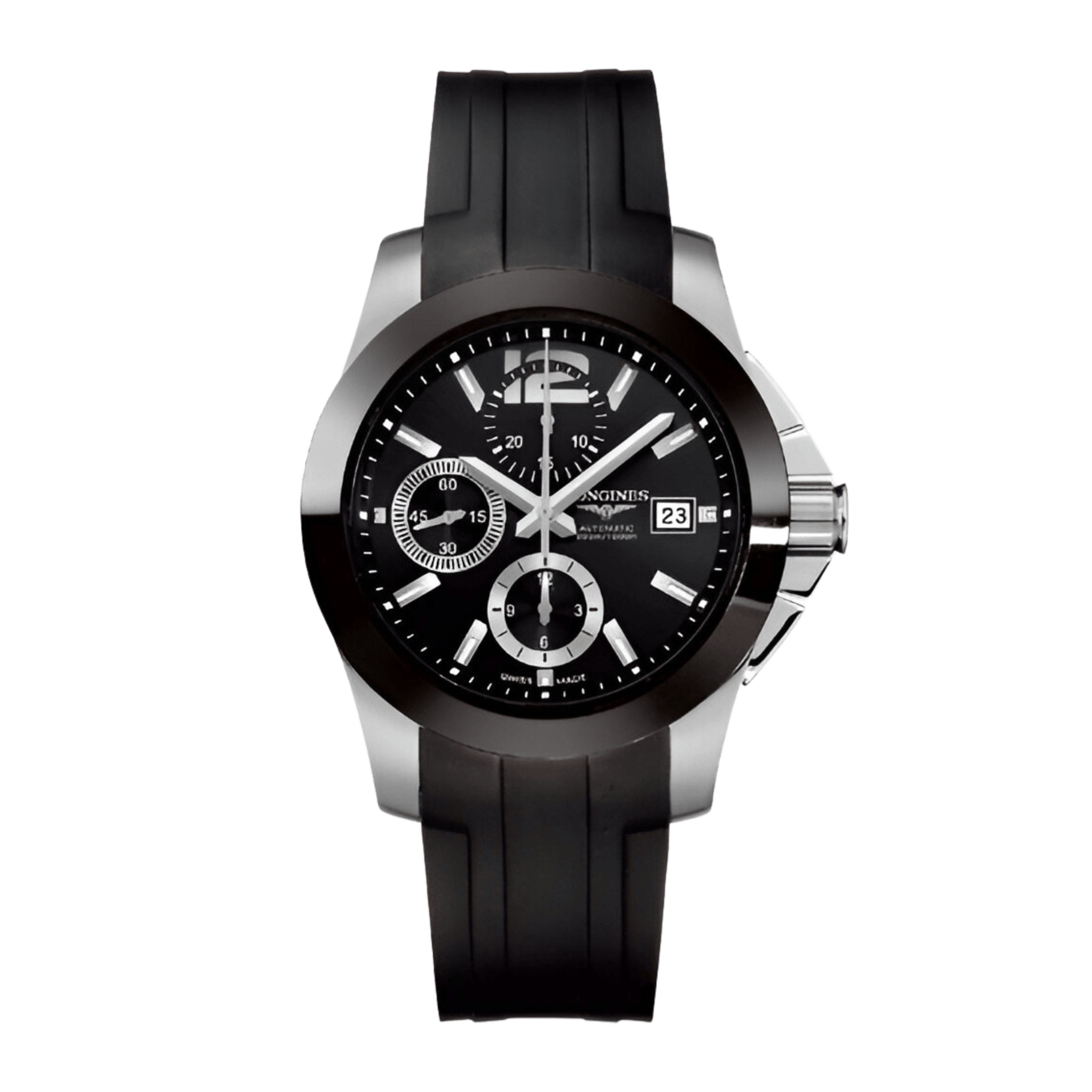 Longines Conquest Chronograph Ceramic Black Dial 41mm L3.661.4