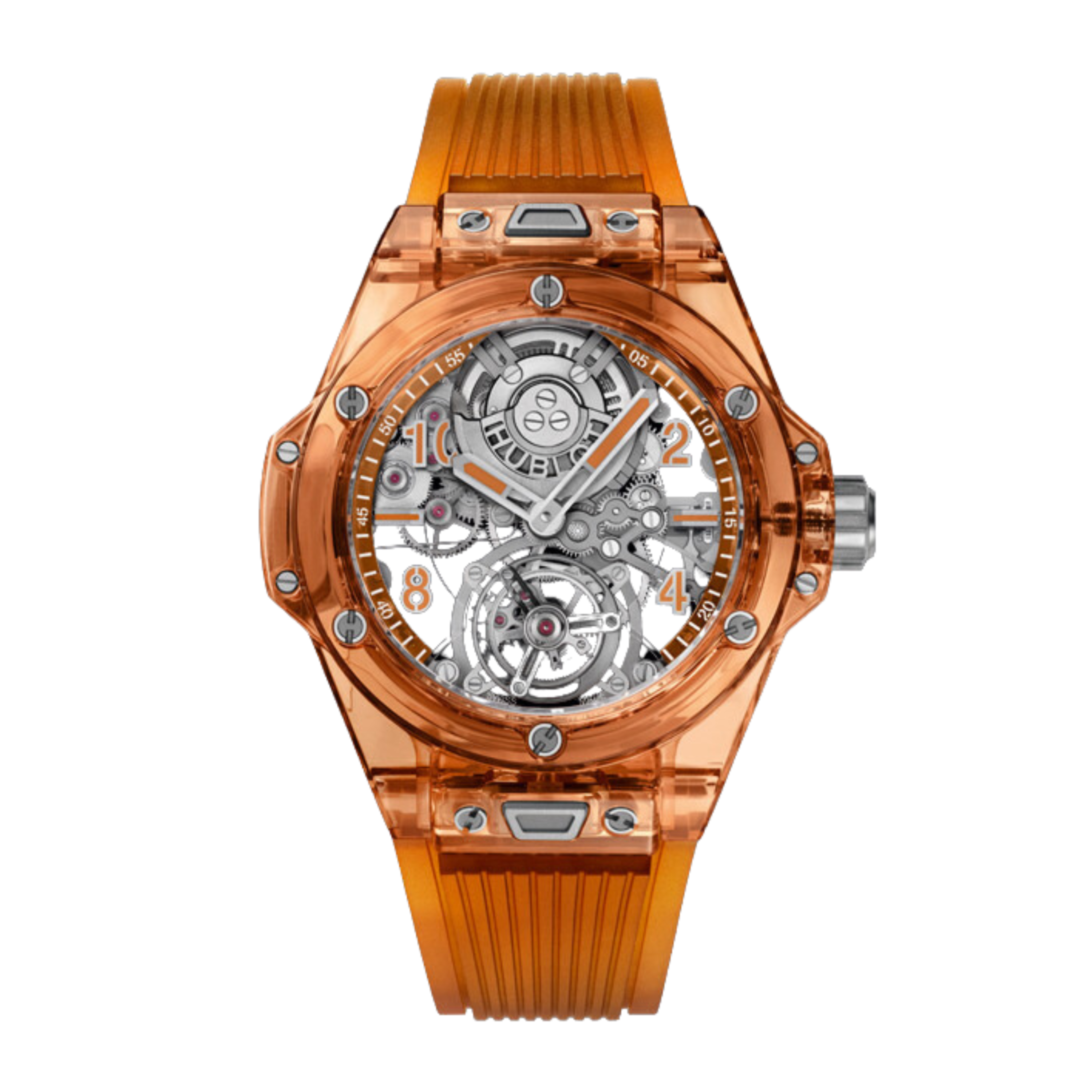 Hublot Big Bang Tourbillon Orange Sapphire Skeleton dial 45mm 419