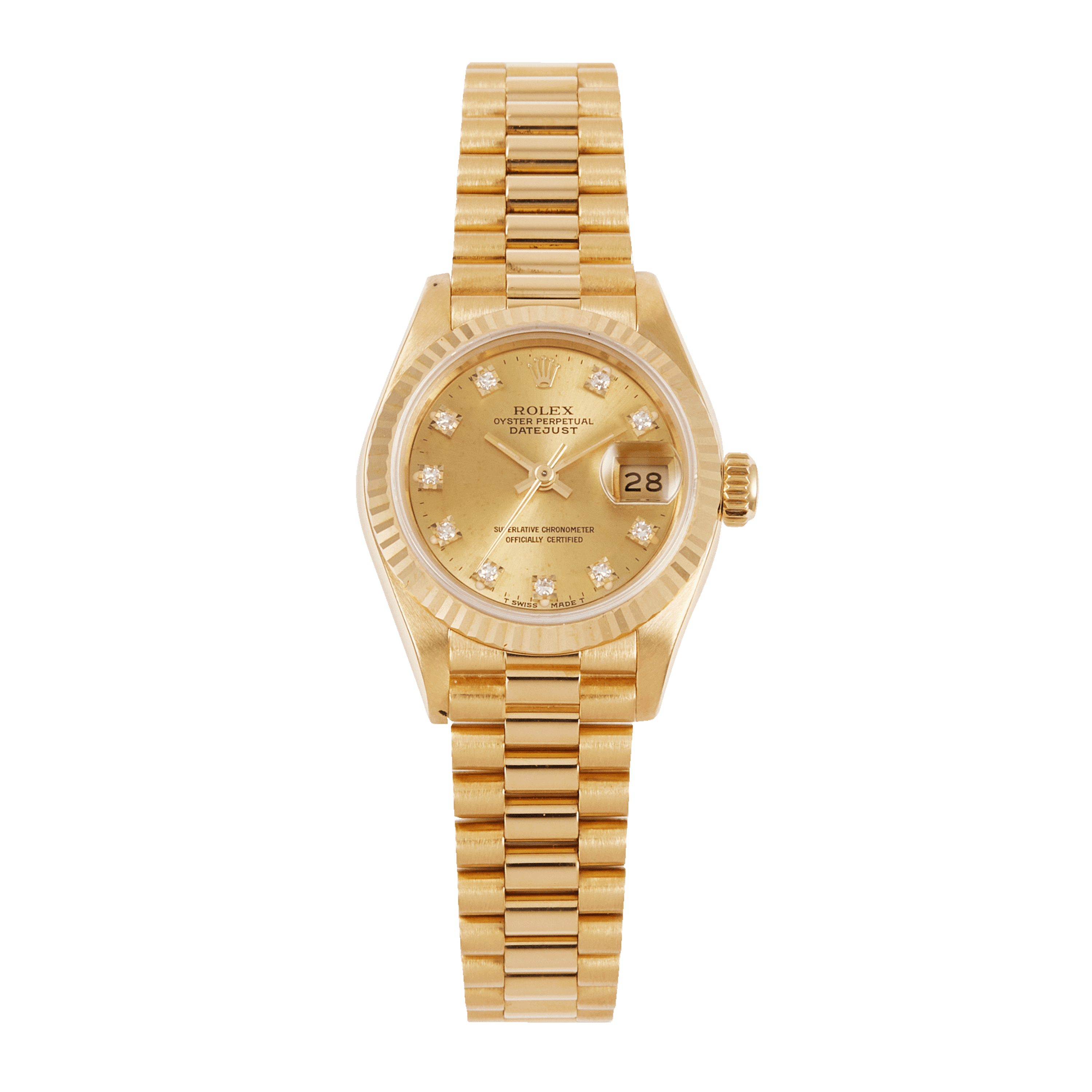 Rolex Vintage Lady-Datejust Yellow Gold Champagne Dial 28mm 69178