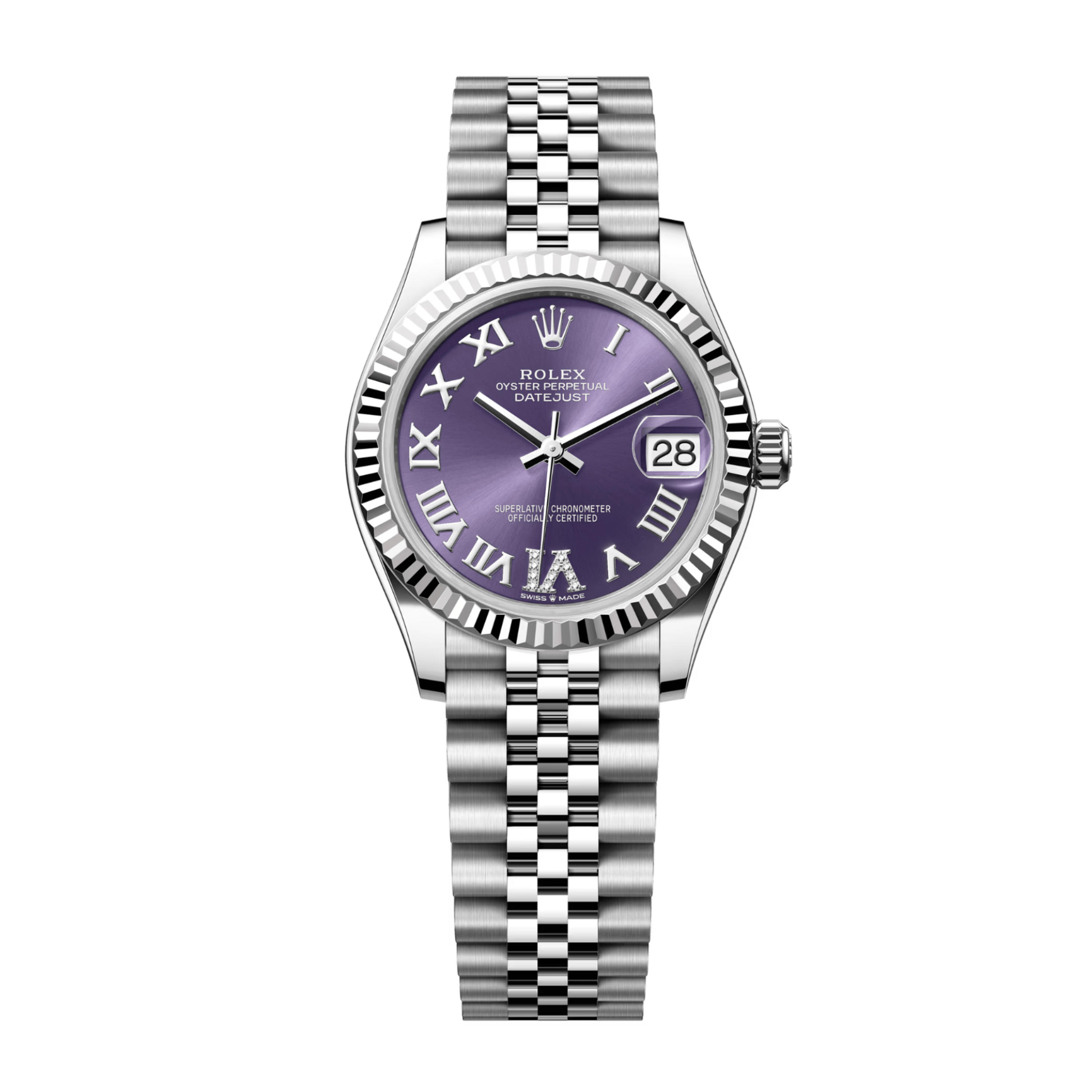 贅沢 Datejust Rolex Steel 278274-0026 31mm Dial Purple Jubilee アクセサリー