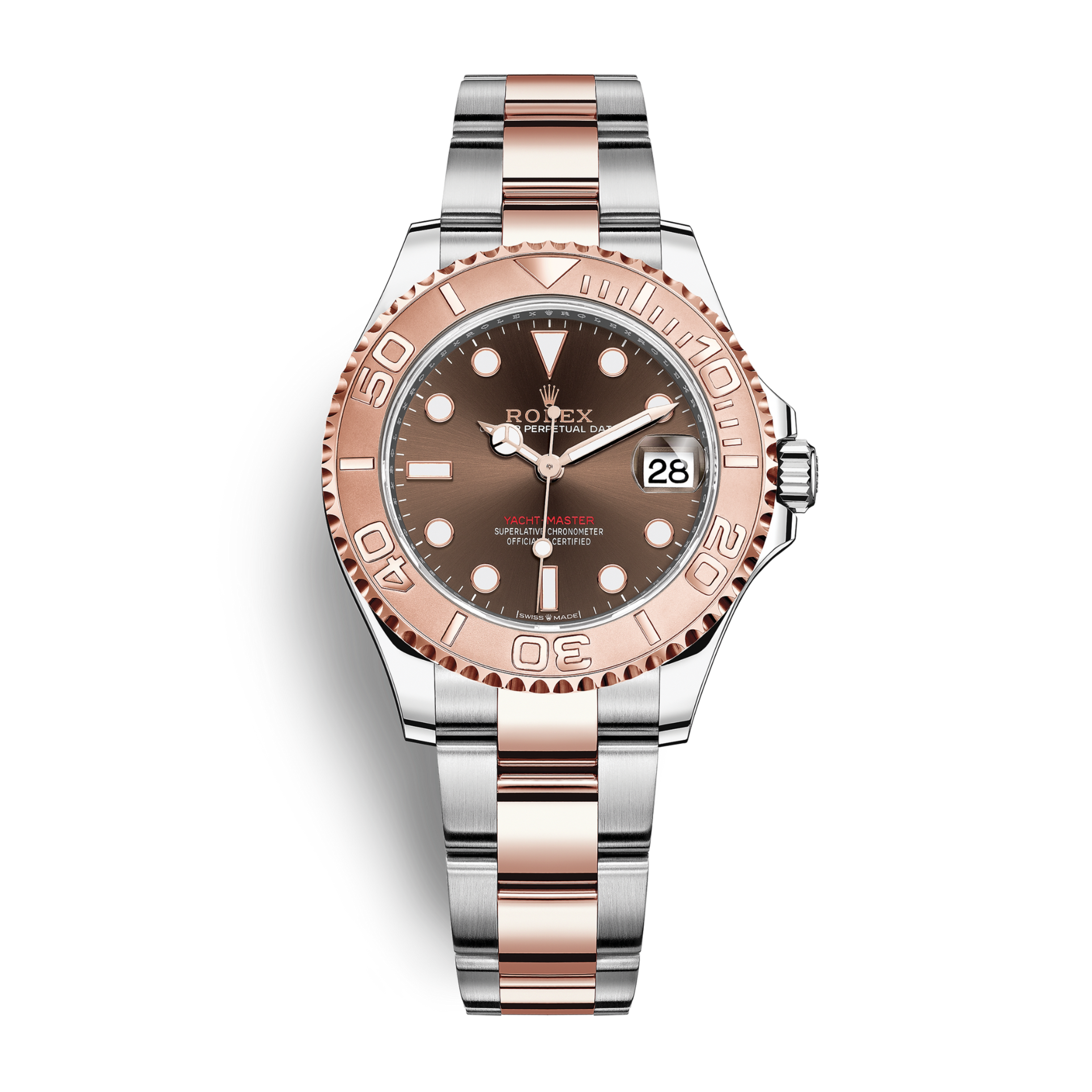 Rolex Yacht-Master Rose Gold & Steel Brown Dial 37mm 268621-0003