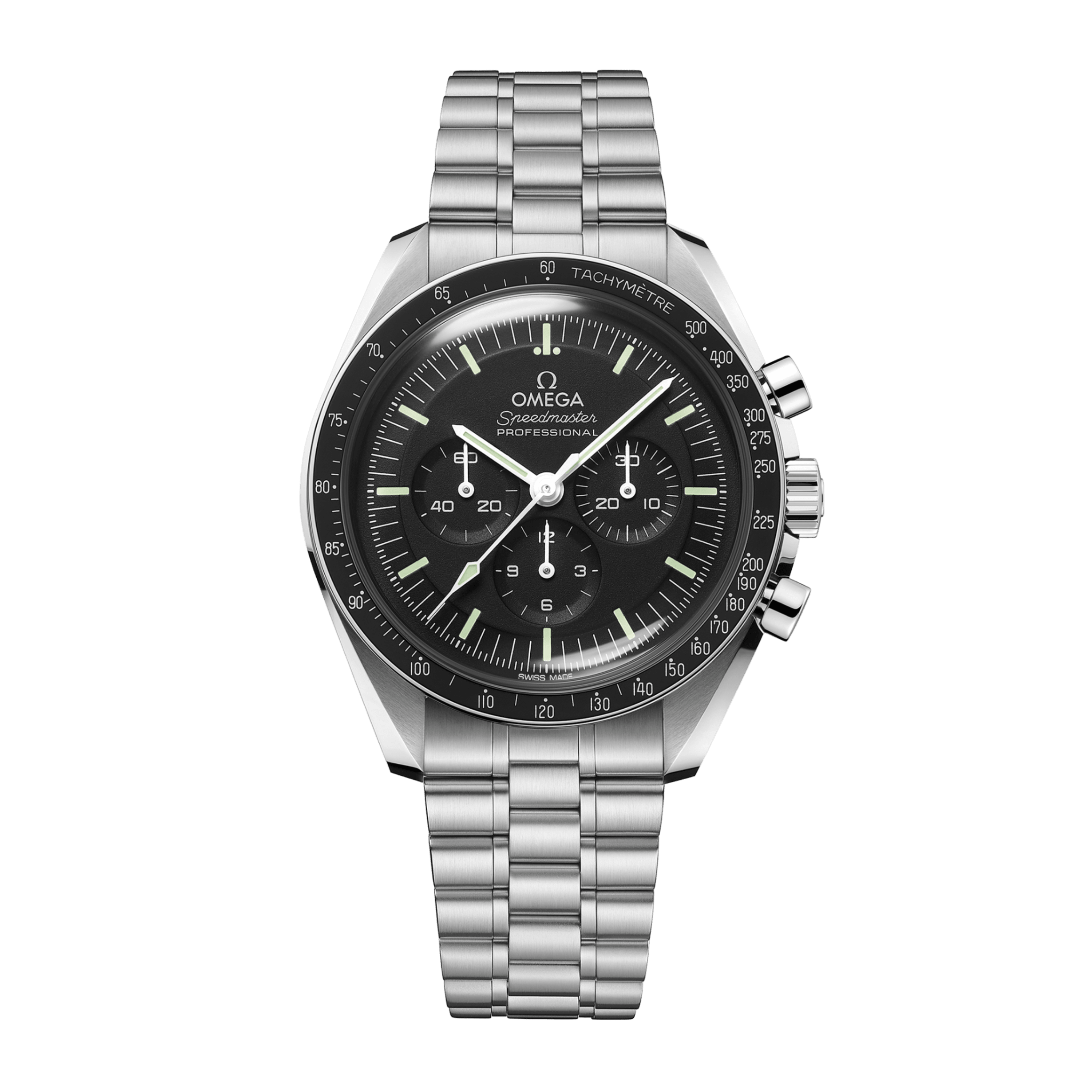 OMEGA Speedmaster ブラックダイヤル Omega Speedmaster Professional Moonwatch Steel Black Dial 42mm