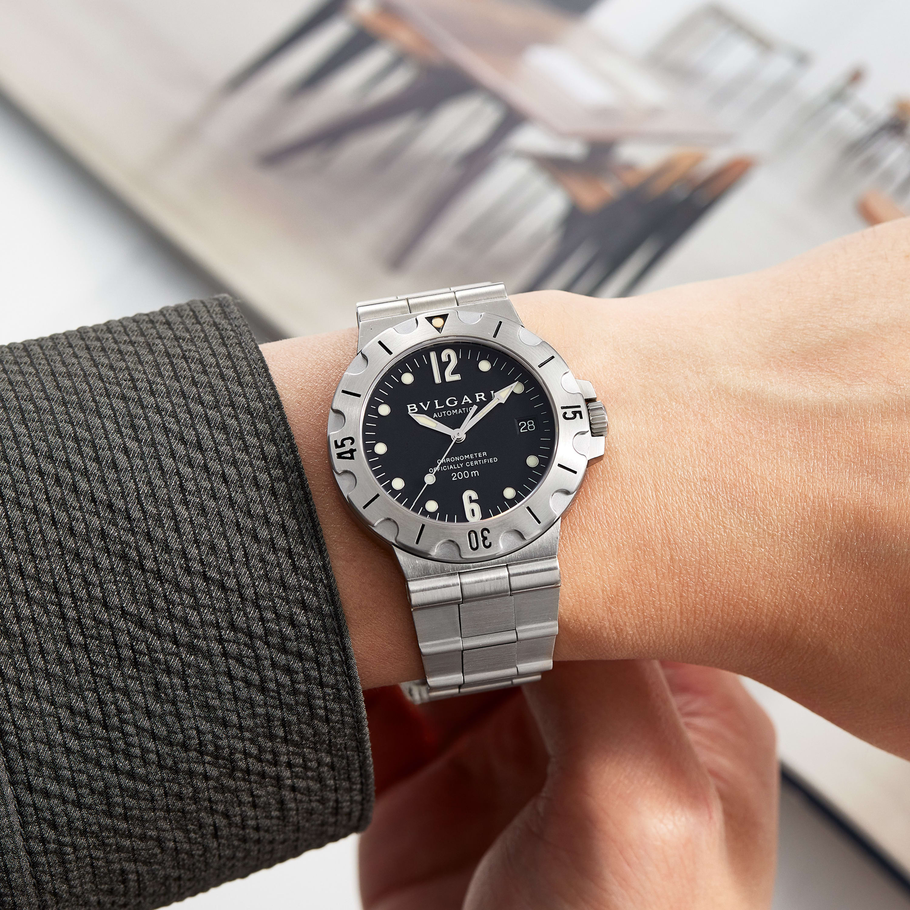 Bulgari Diagono Scuba Steel Black Dial 41mm 102323 - Make an offer