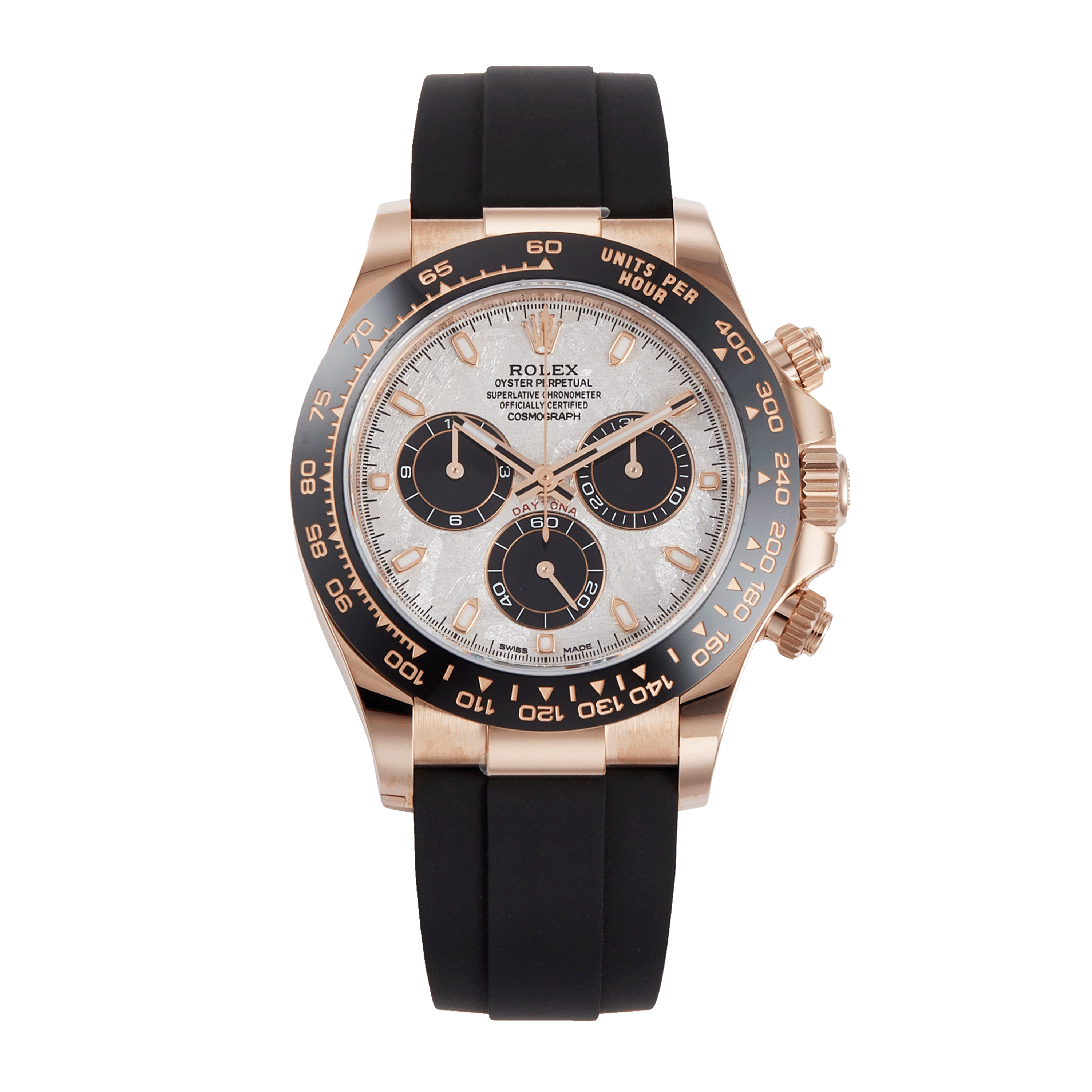 Rolex Daytona Rose Gold Oysterflex Meteorite Dial 40mm 116515LN