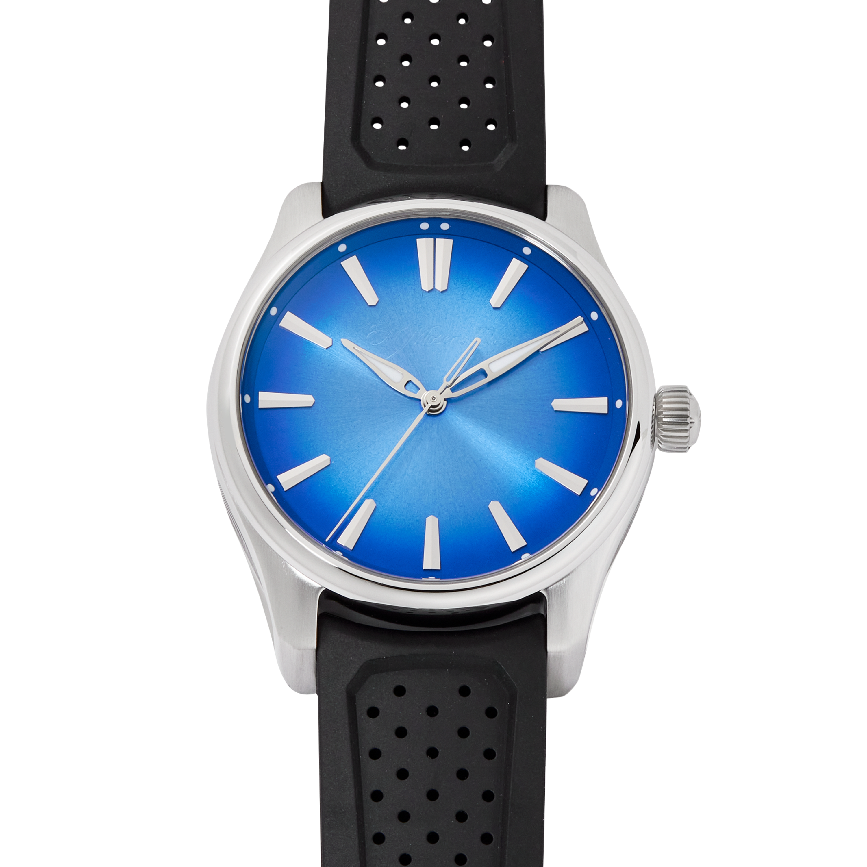 H. Moser & Cie. Pioneer Centre Seconds Steel Arctic Blue Fume Dial