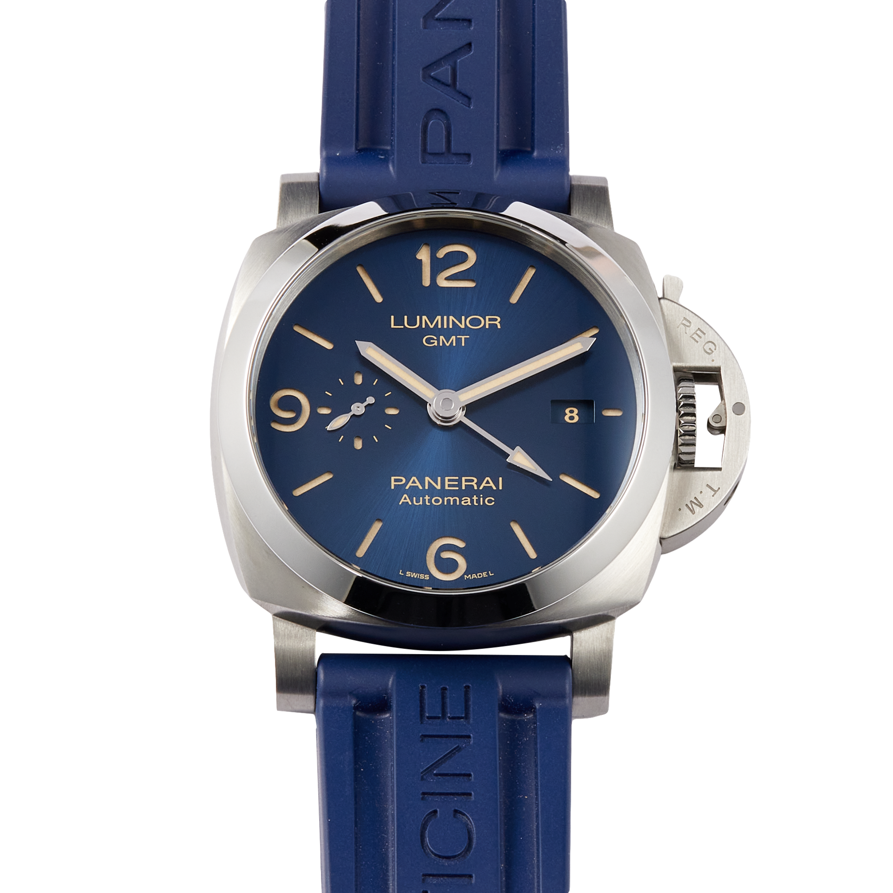 Panerai Luminor 1950 3 Days GMT Steel Blue Dial 44mm PAM01033