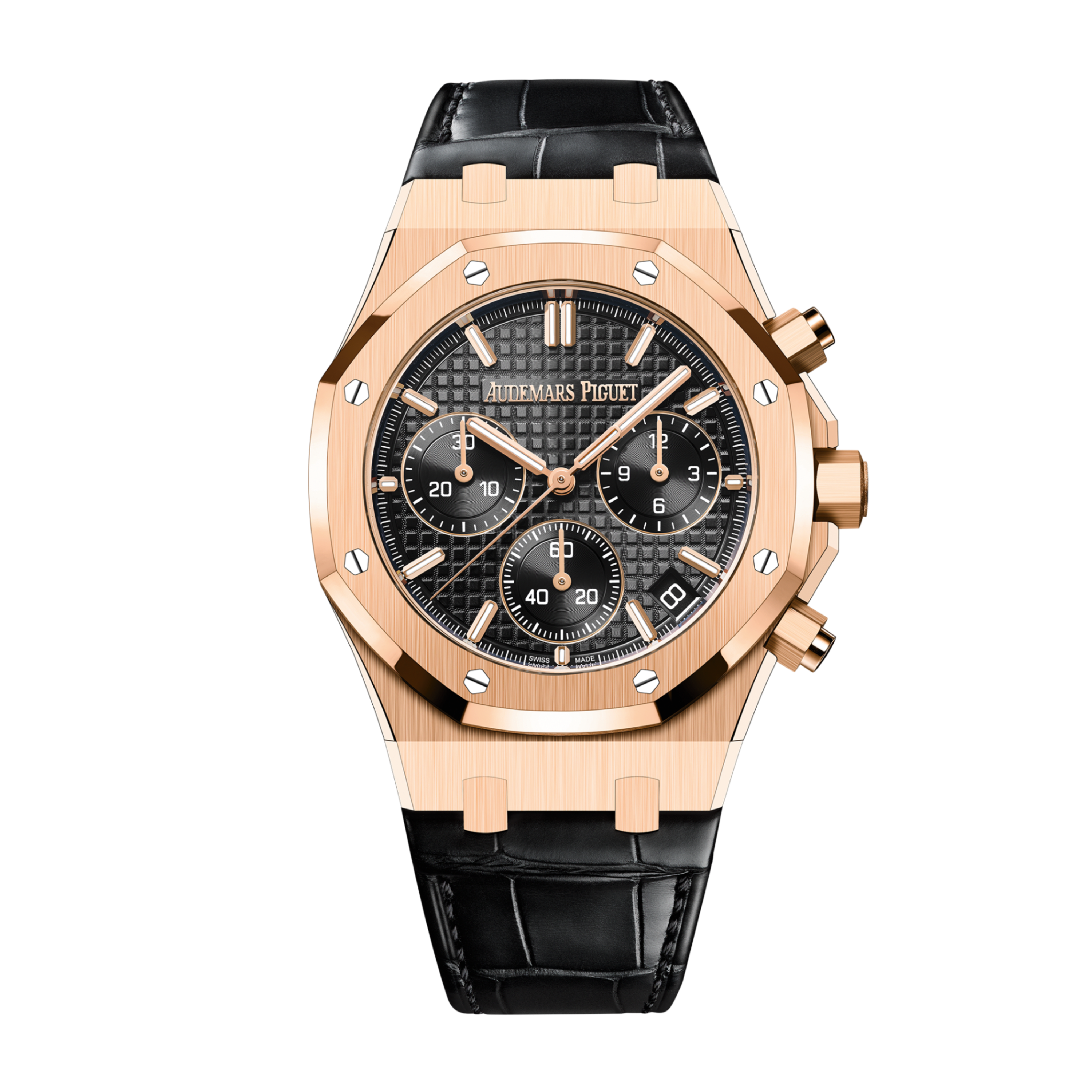 Audemars Piguet Royal Oak Chronograph Rose Gold Black Dial 41mm