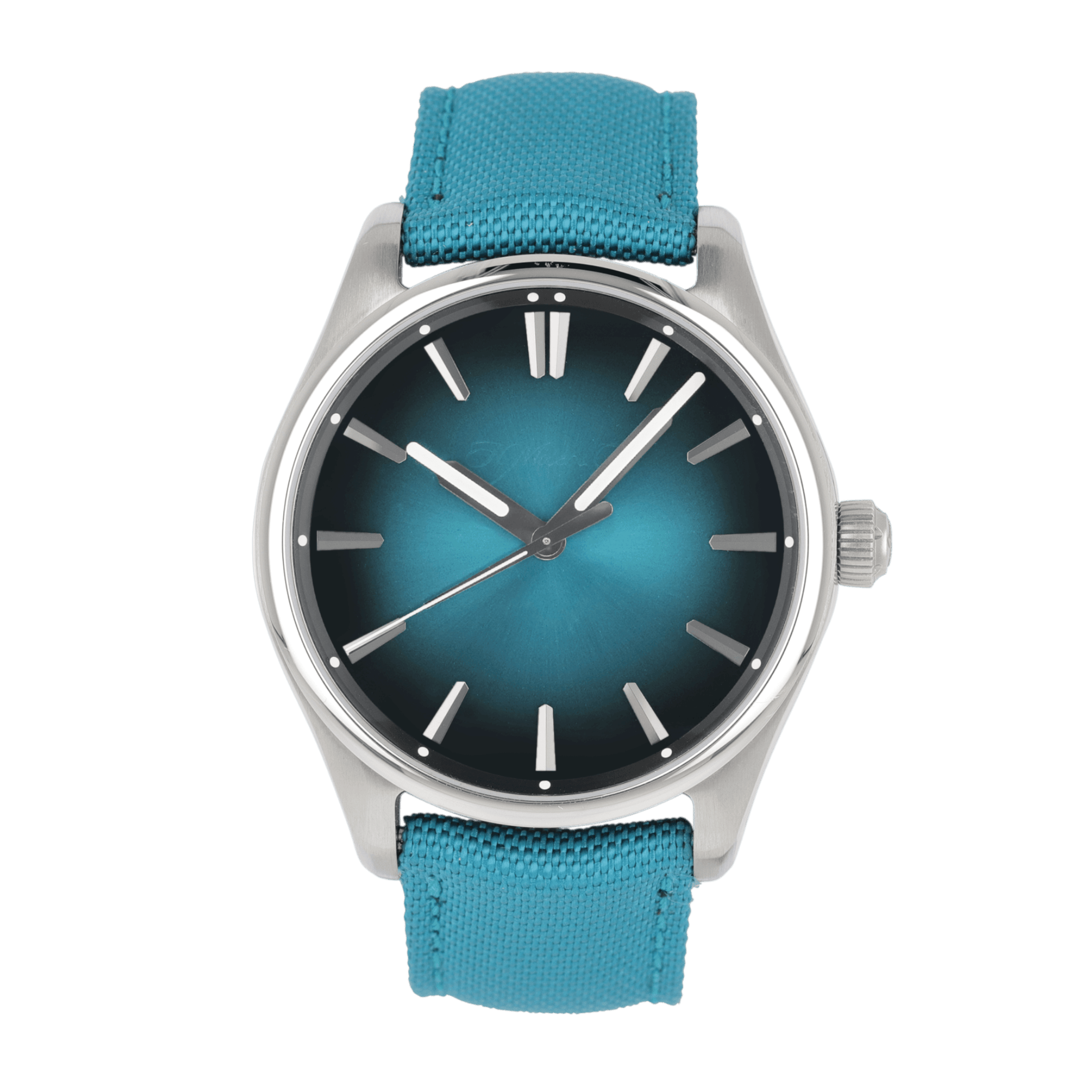 H. Moser & Cie. Pioneer Centre Seconds Steel Blue Lagoon Fume Dial