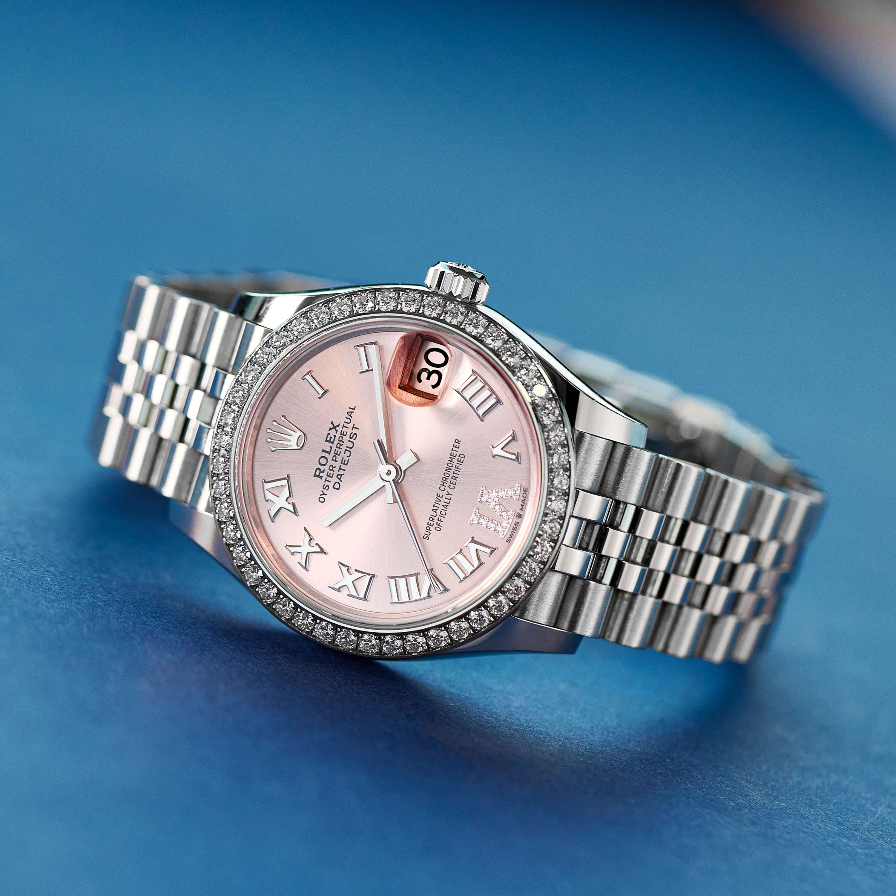 Roma Pink シルバー Rolex Lady-Datejust NEW 2025 Pink Roman Dial Stainless Steel