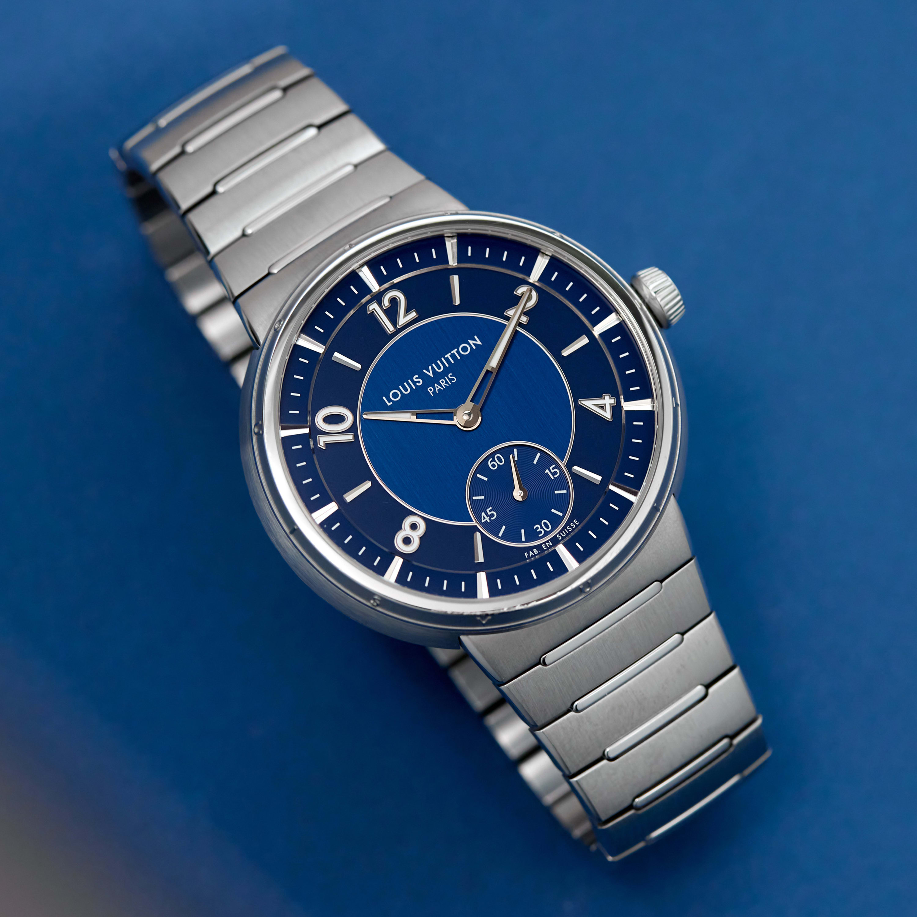 Louis Vuitton Tambour Automatic Steel Blue Dial 40mm W1ST20 - Make