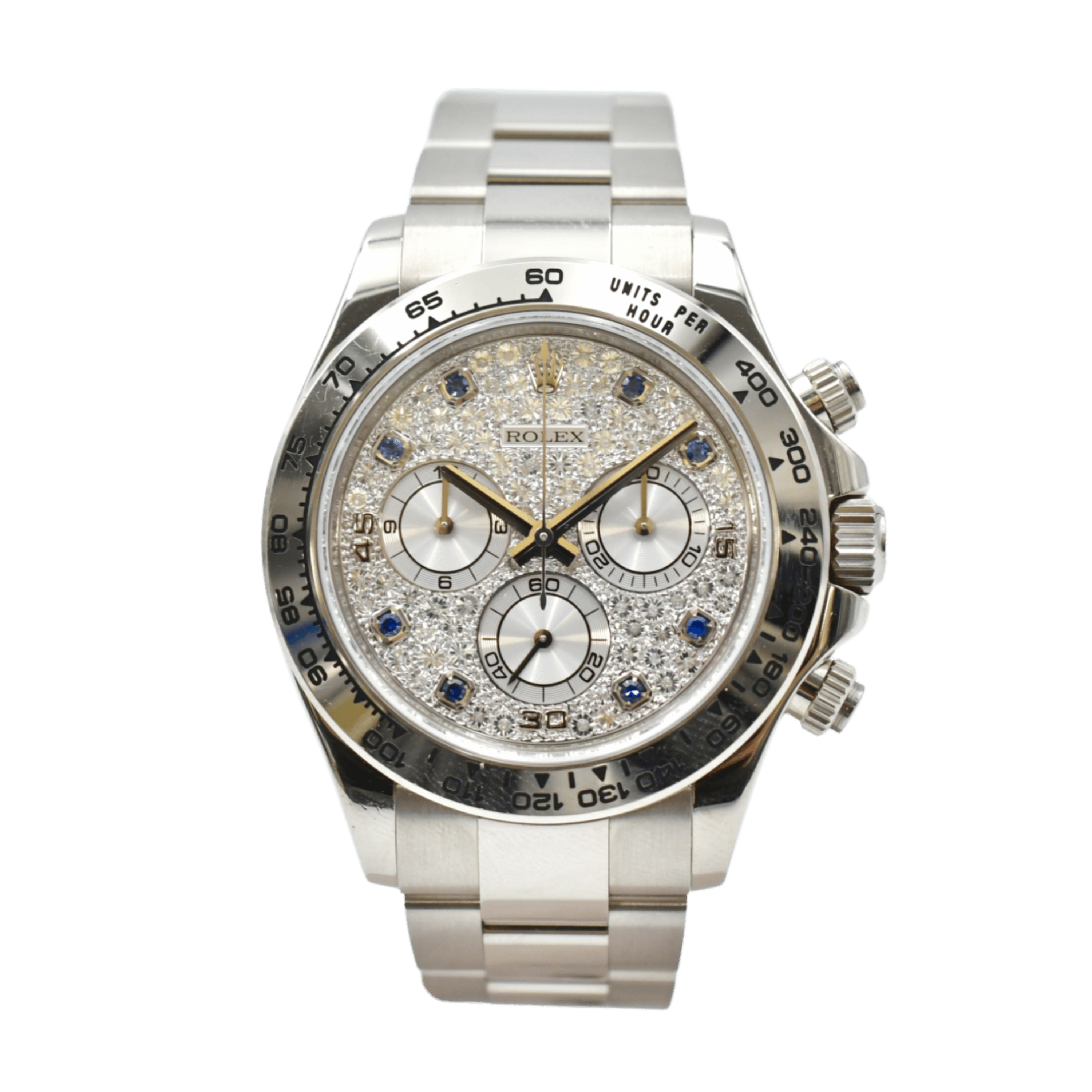 Rolex Daytona White Gold Pave Dial 40mm 116509 Pave Sapphire