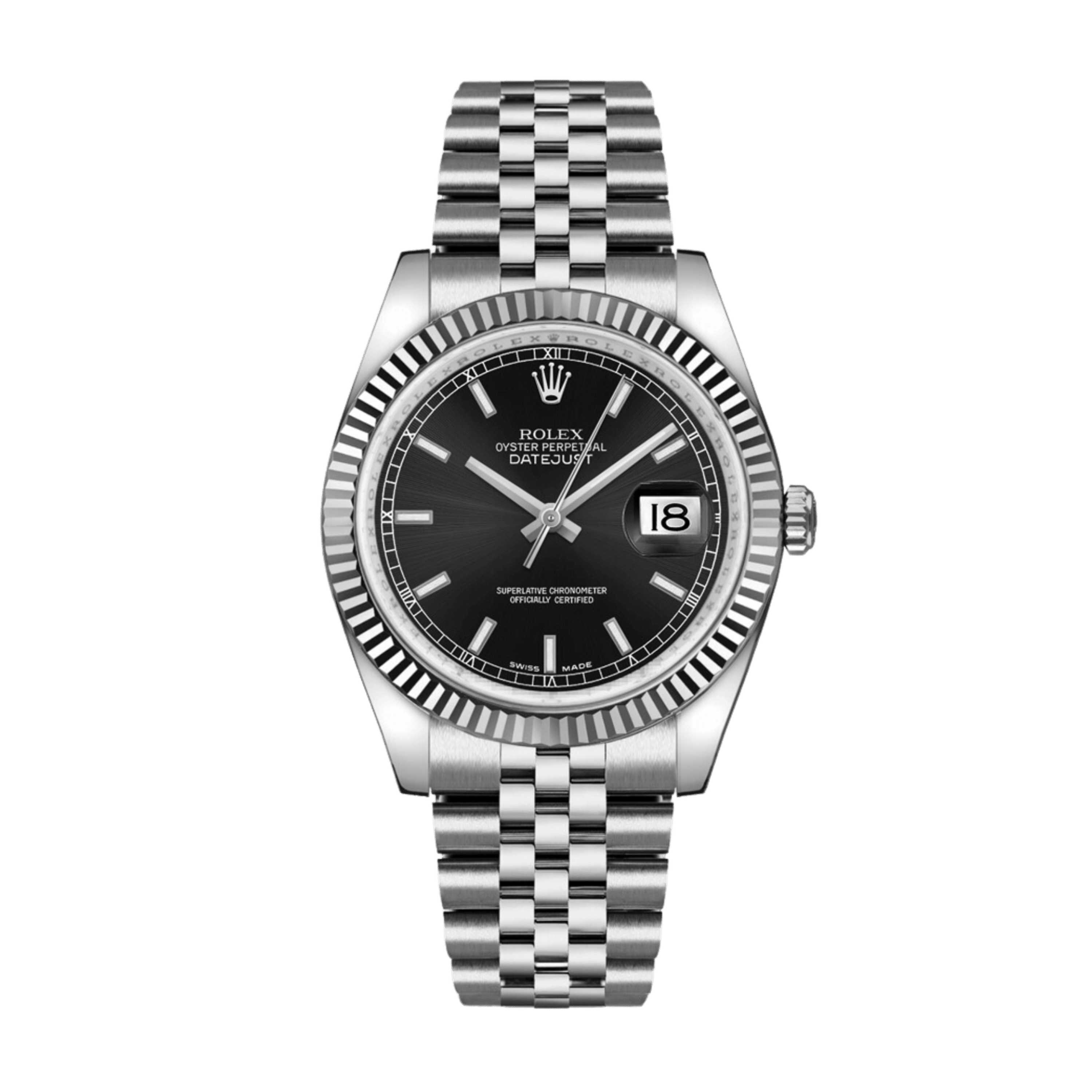 ⑤【ぺ】 Rolex Datejust 36mm MOP Diamond Dial Iced Out Steel Oyster 12.05