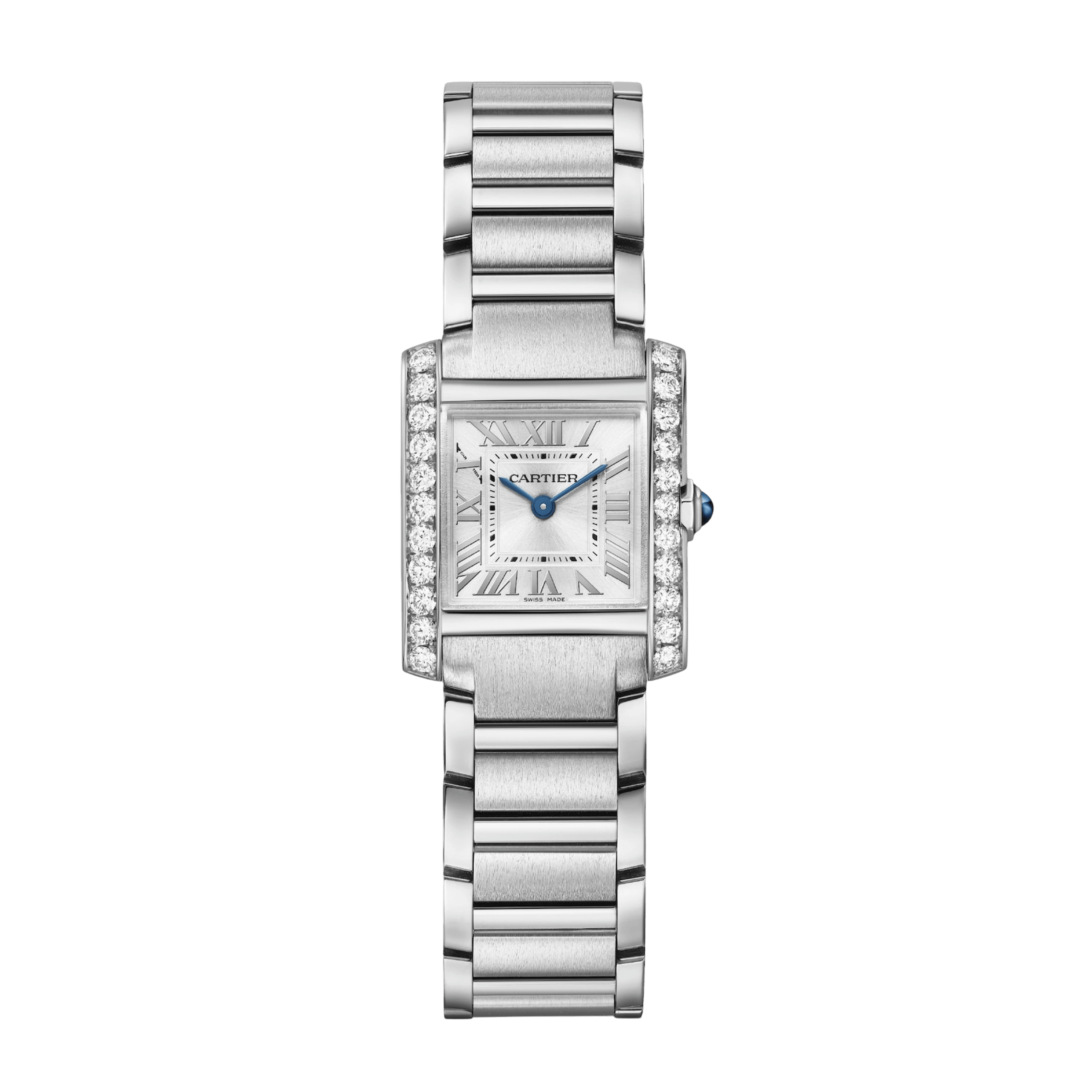 Cartier Tank Francaise Steel Diamond Silver Dial 21mm  display picture 3