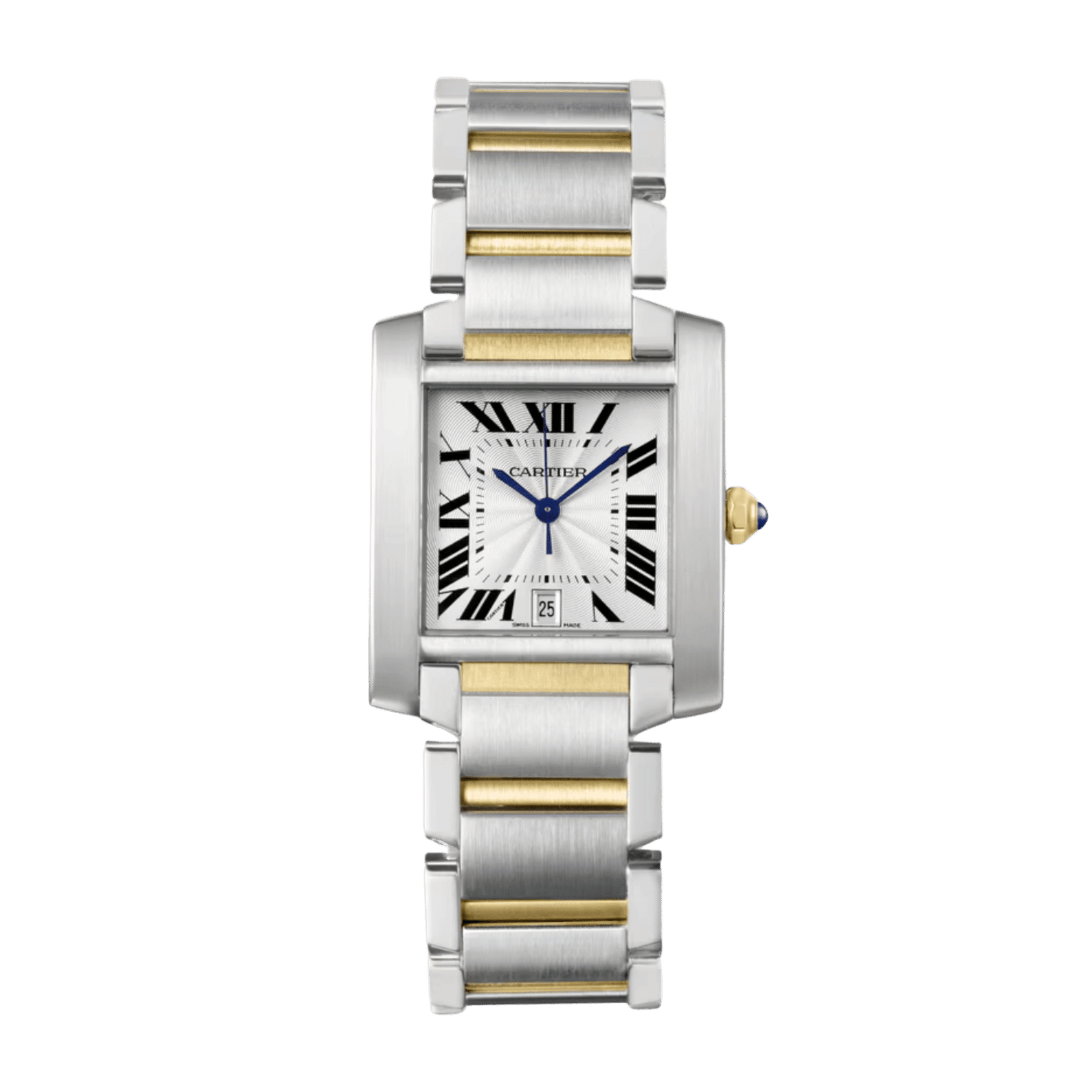 Cartier Tank Francaise 20 Yellow Gold & Steel Silver Dial 28mm