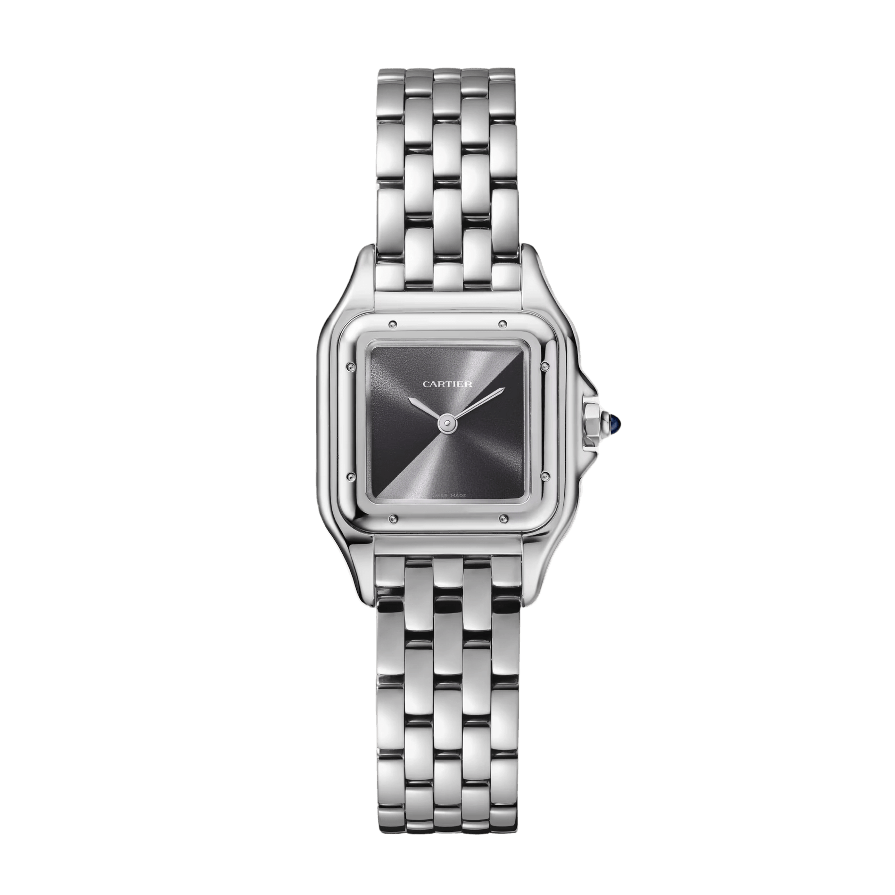 Cartier バングル ステンレススチール シルバー/ブラック Cartier Panthère de Cartier Steel Grey Dial 22mm WSPN0010 - Make