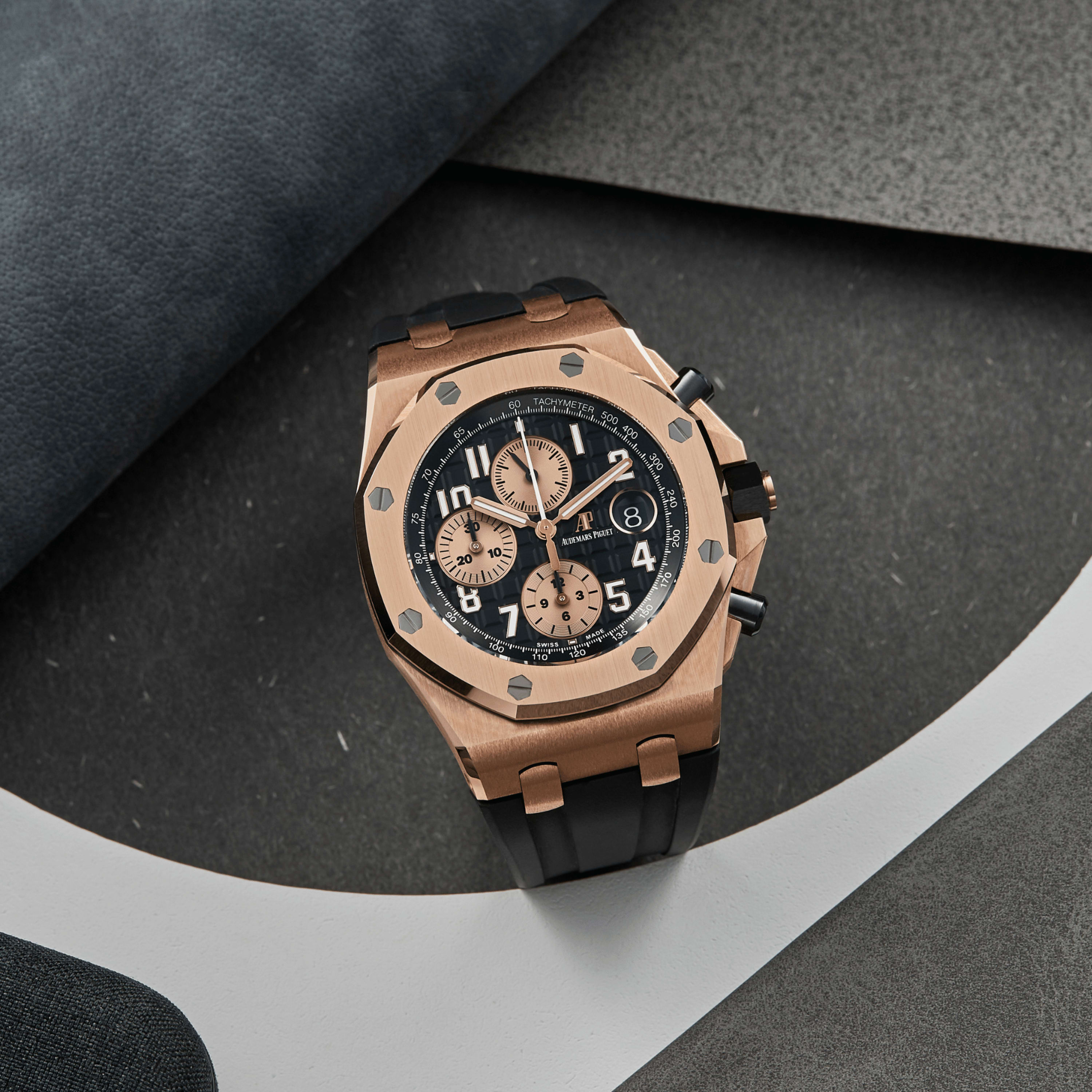 AUDEMARS PIGUET リング Audemars Piguet Royal Oak Offshore Rose Gold Black Dial 42mm