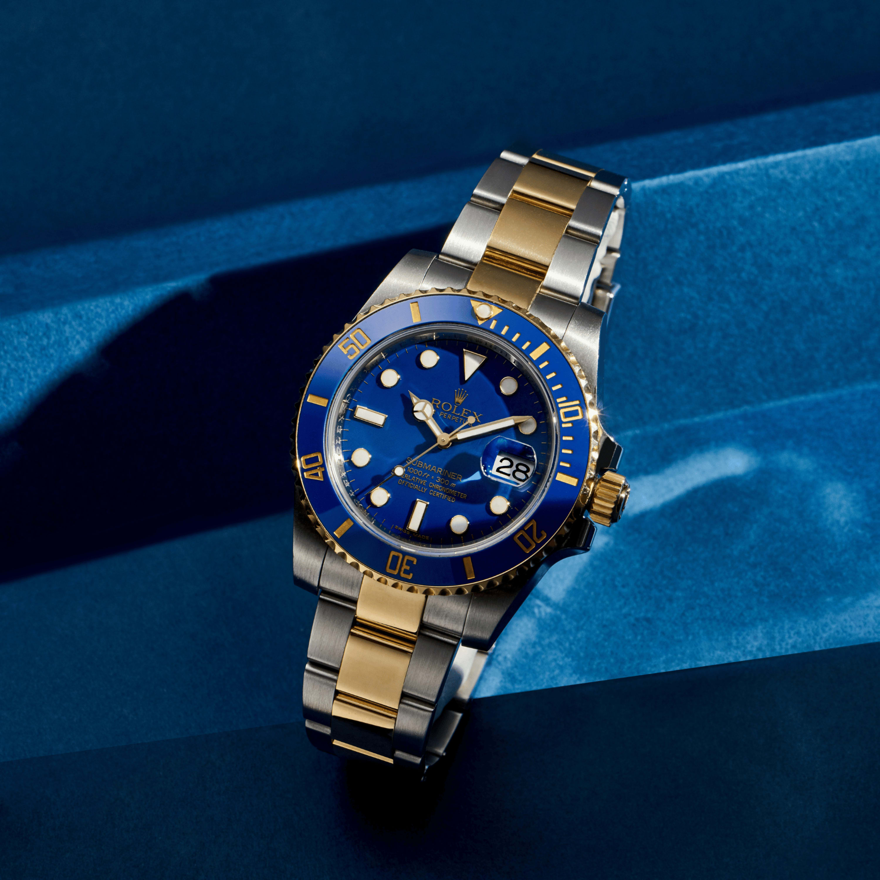 Rolex Submariner Date Yellow Gold & Steel Blue Dial 40mm 116613LB