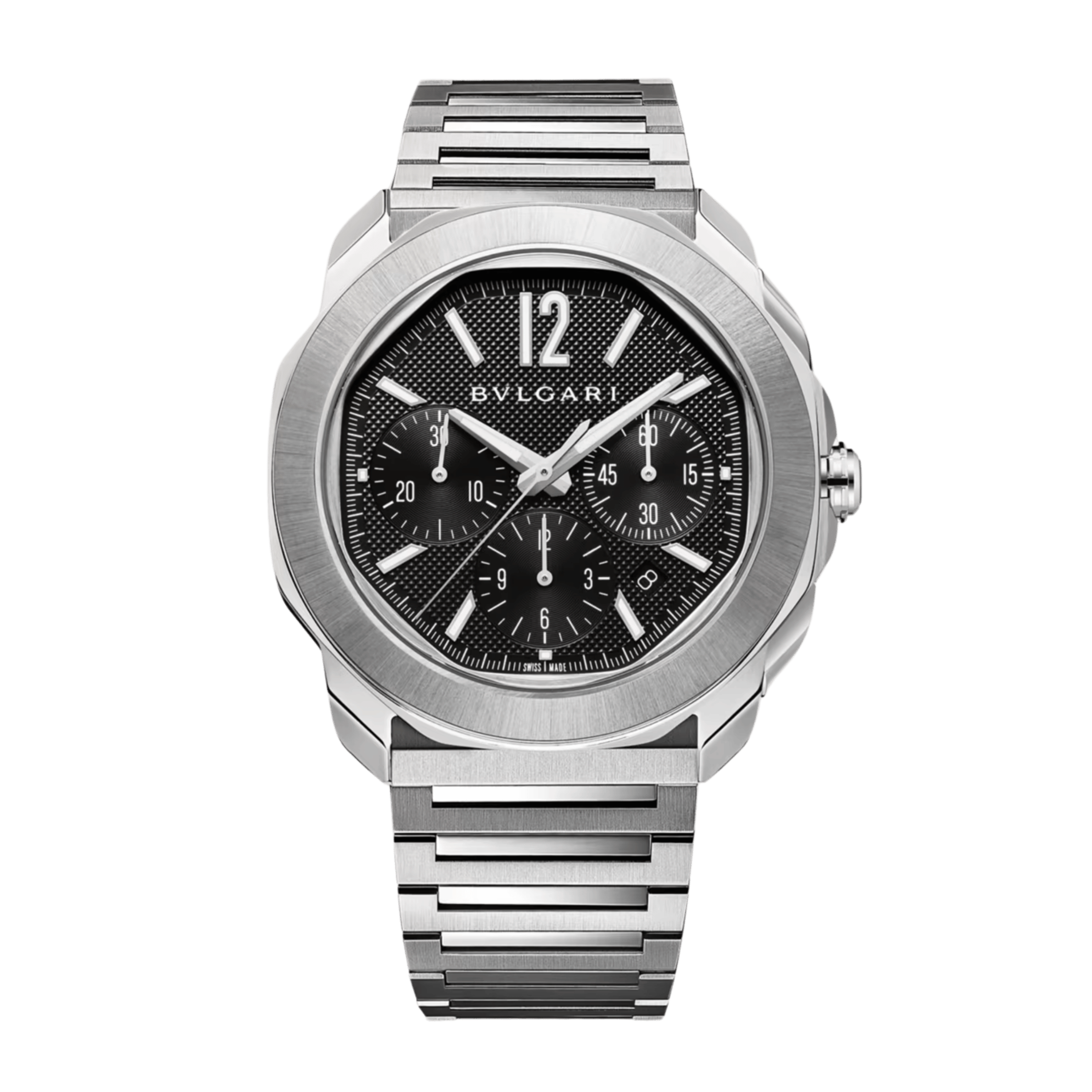 Bulgari Octa Roma Chronograph Steel Black Dial 42mm 103471 - Make