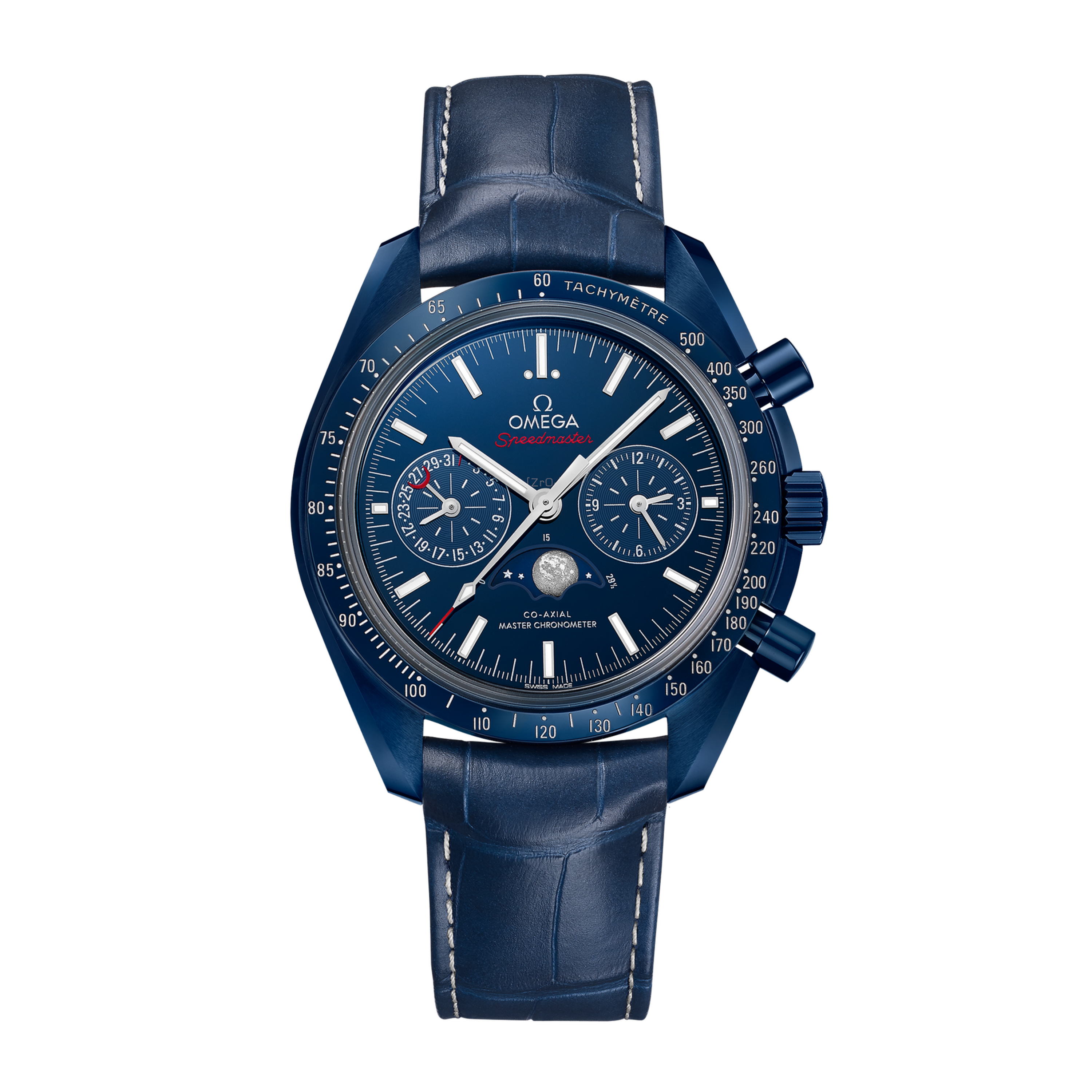Omega Speedmaster Moonphase Blue Side Of The Moon Ceramic Blue