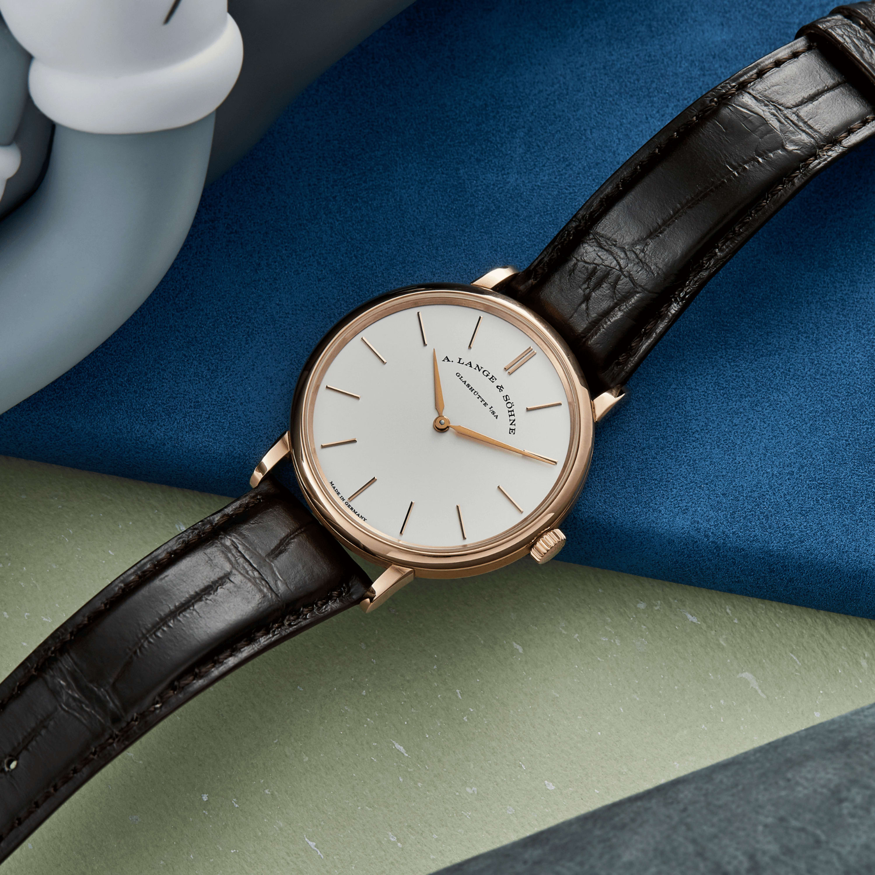 A. Lange & Söhne Saxonia Thin Rose Gold Silver Dial 37mm 201.033