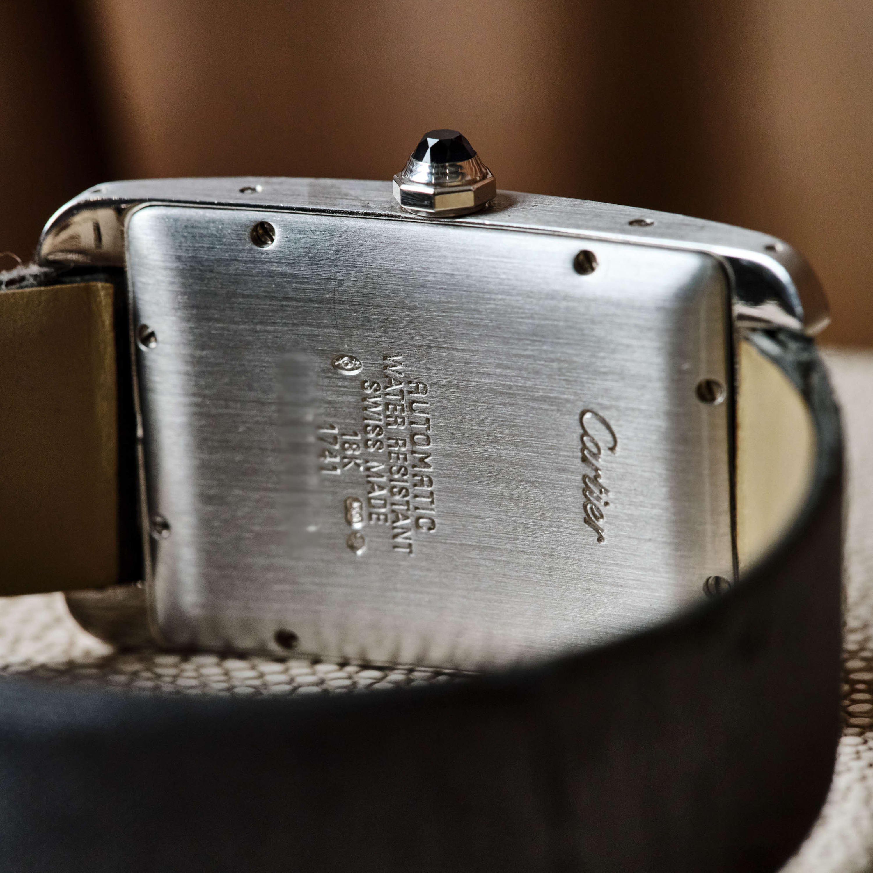 Cartier Tank Americaine White Gold Diamond Grey Dial 27mm