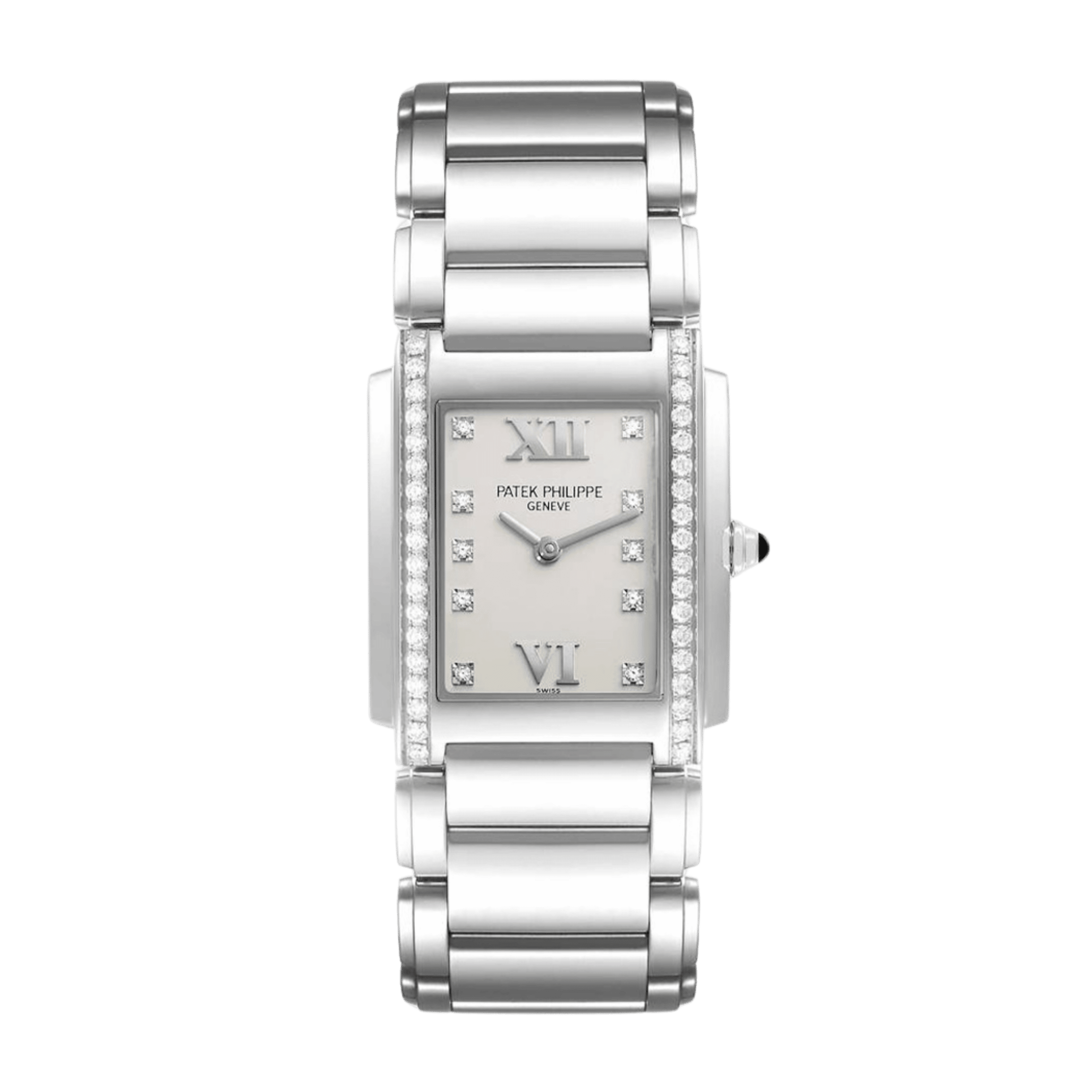 Patek Philippe Twenty~4 Steel Diamond White Dial 25mm 4910/10A-011