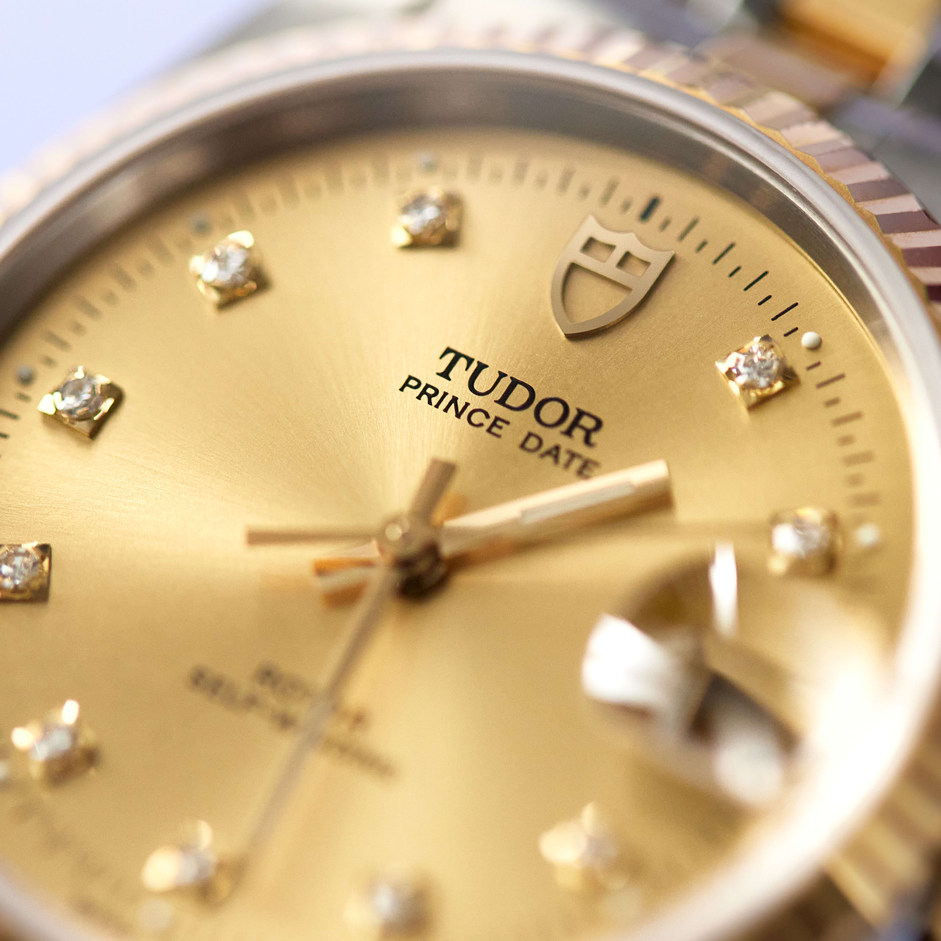 Tudor Prince Date Yellow Gold & Steel Gold Dial 34mm 74033 - Make