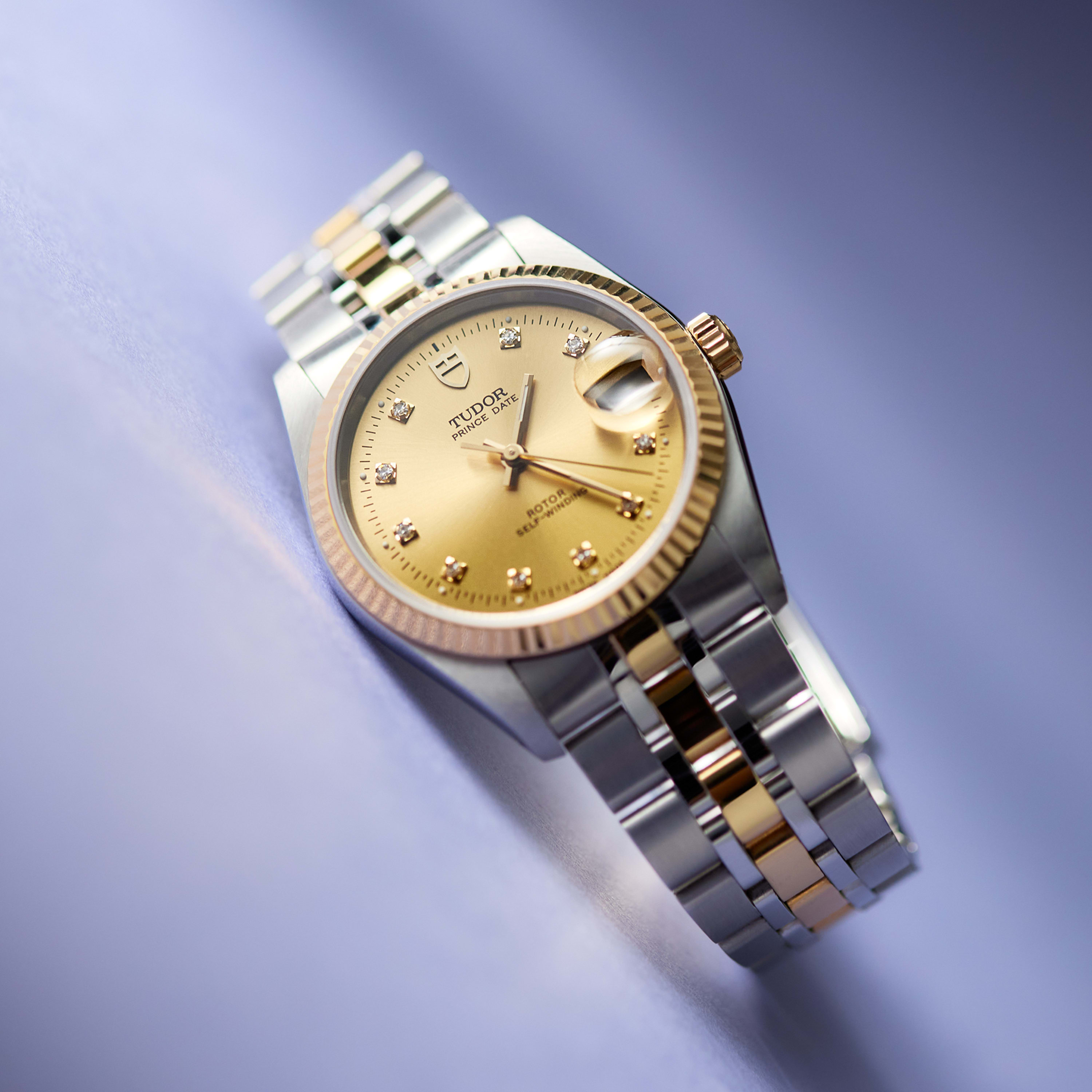 Tudor Prince Date Yellow Gold & Steel Gold Dial 34mm 74033 - Make