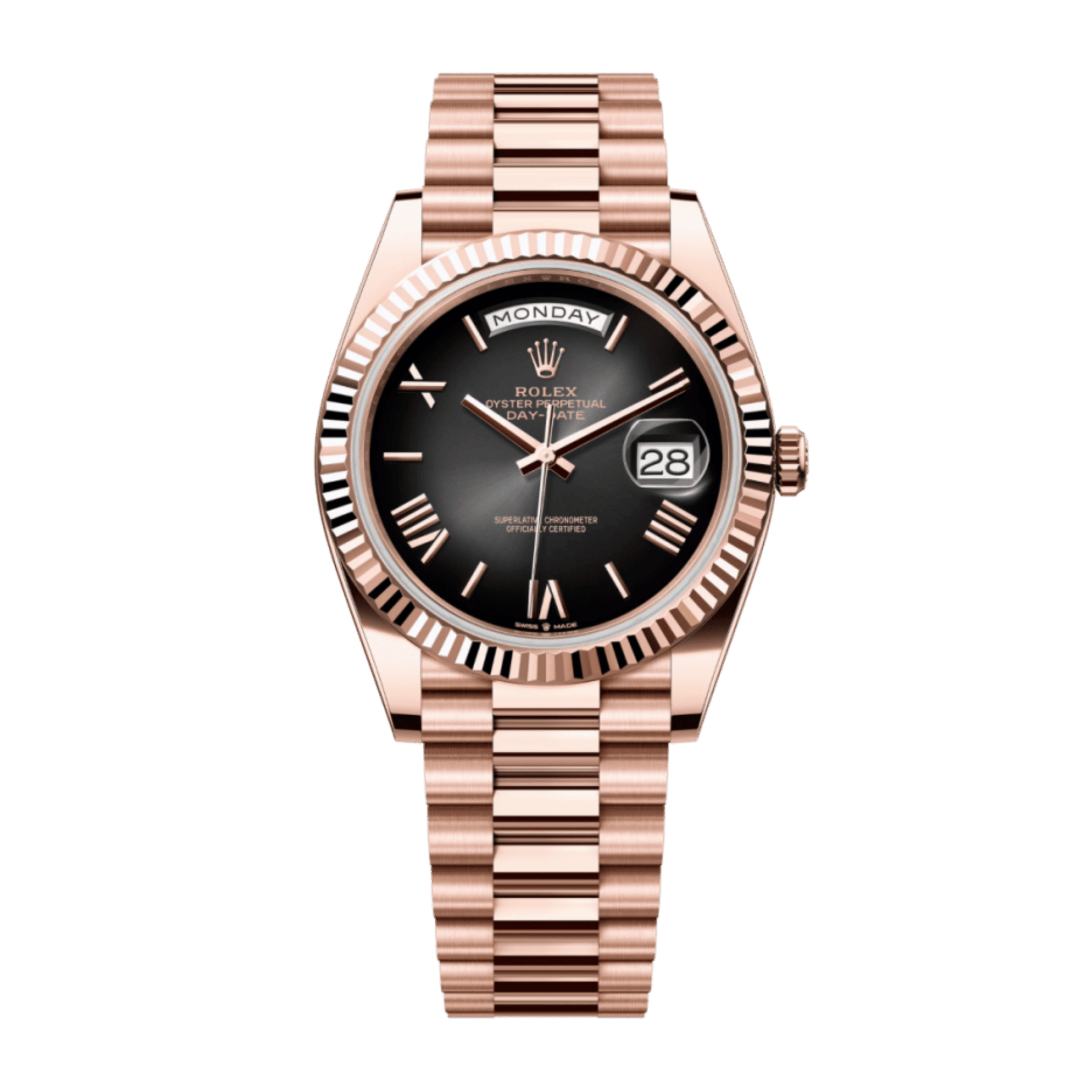 Rolex Day-Date Rose Gold Grey Black Dial 40mm 228235-0055 Make