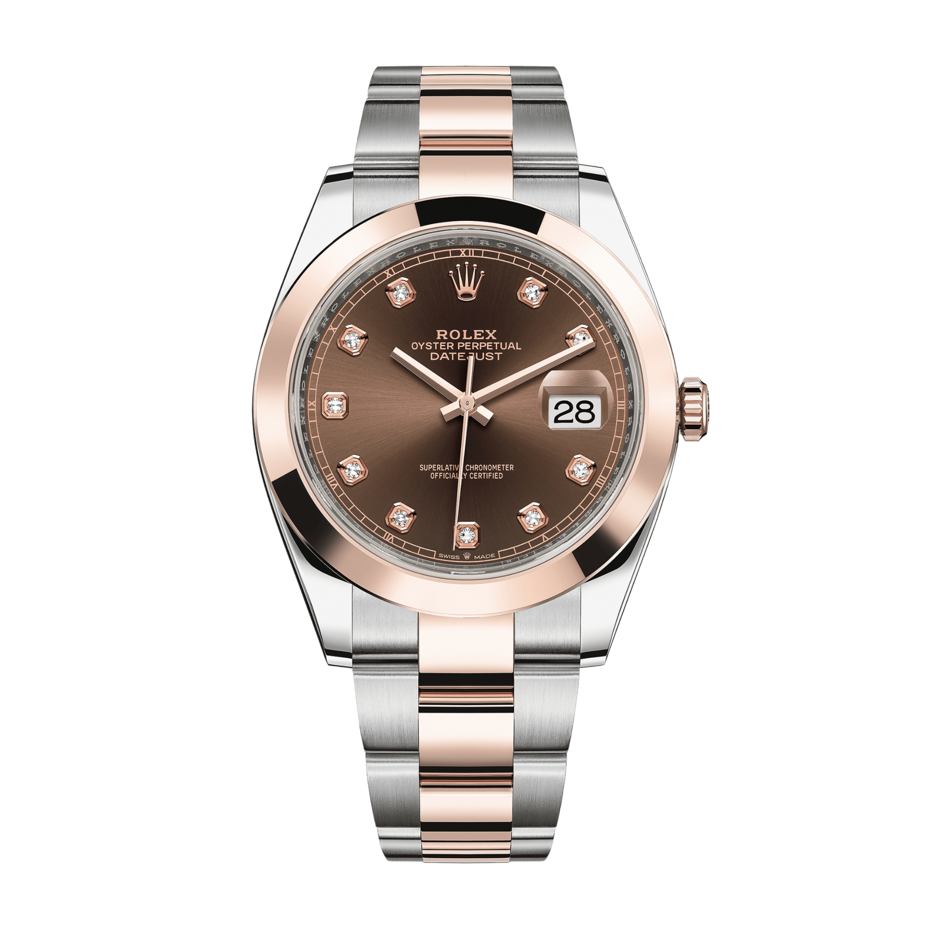 Rolex Datejust Rose Gold & Steel Brown Dial 41mm 126301-0003