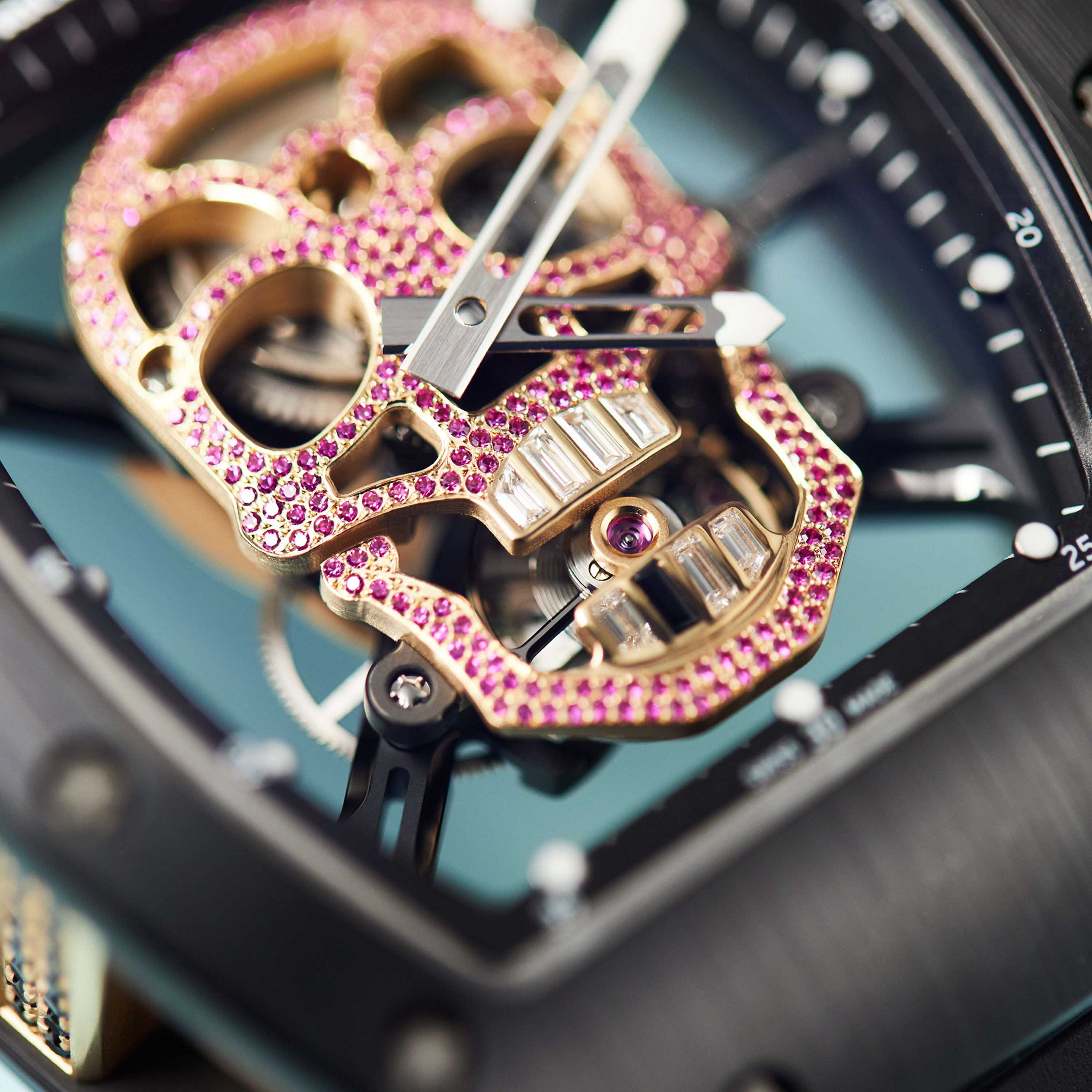 Jewels By Jen Black Ceramic Skull Watch With Crystals-limited Edition Mechanical Madness Skull Watch :: JCK Design Award Winner 3D  main image 2