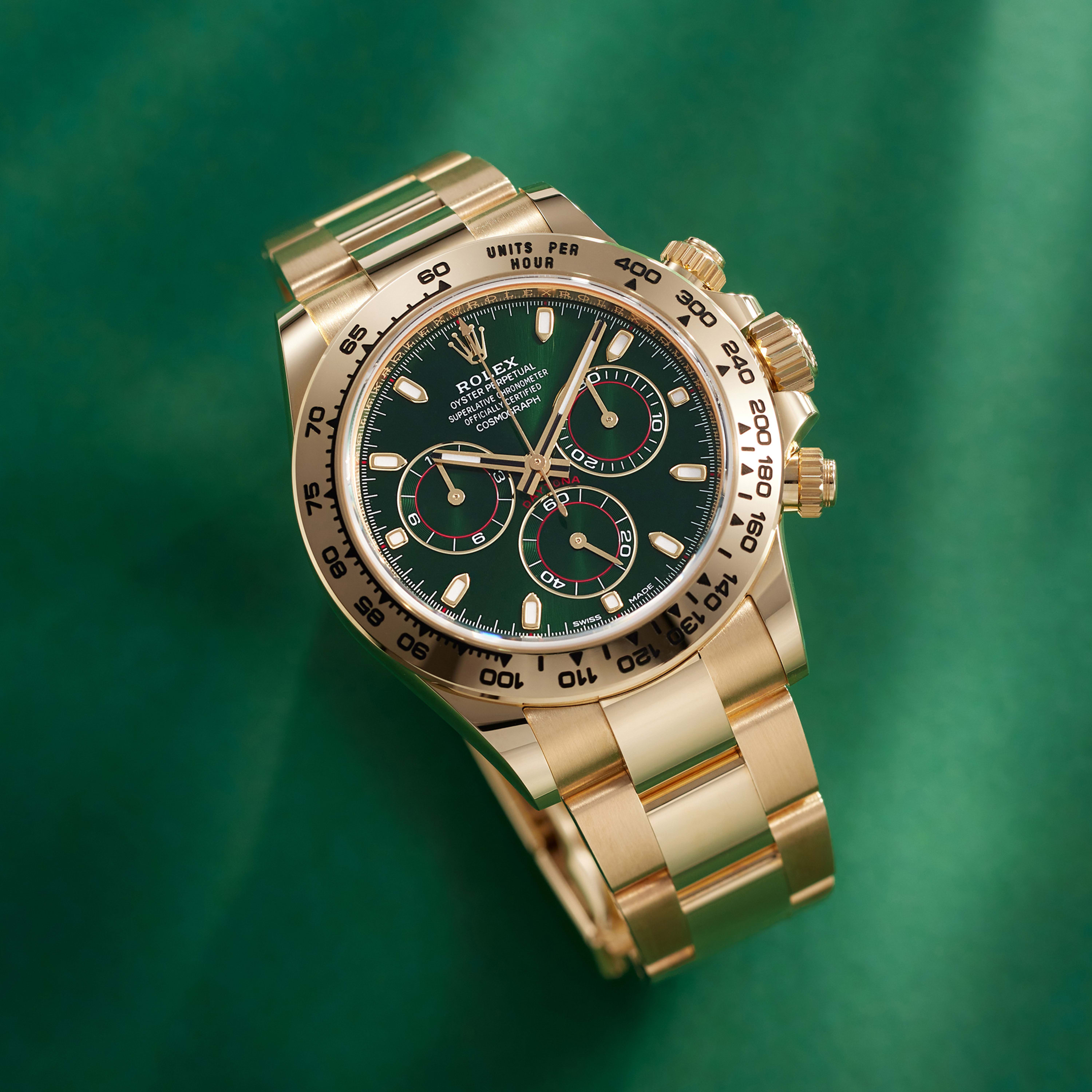 Rolex Daytona Yellow Gold Green Dial 